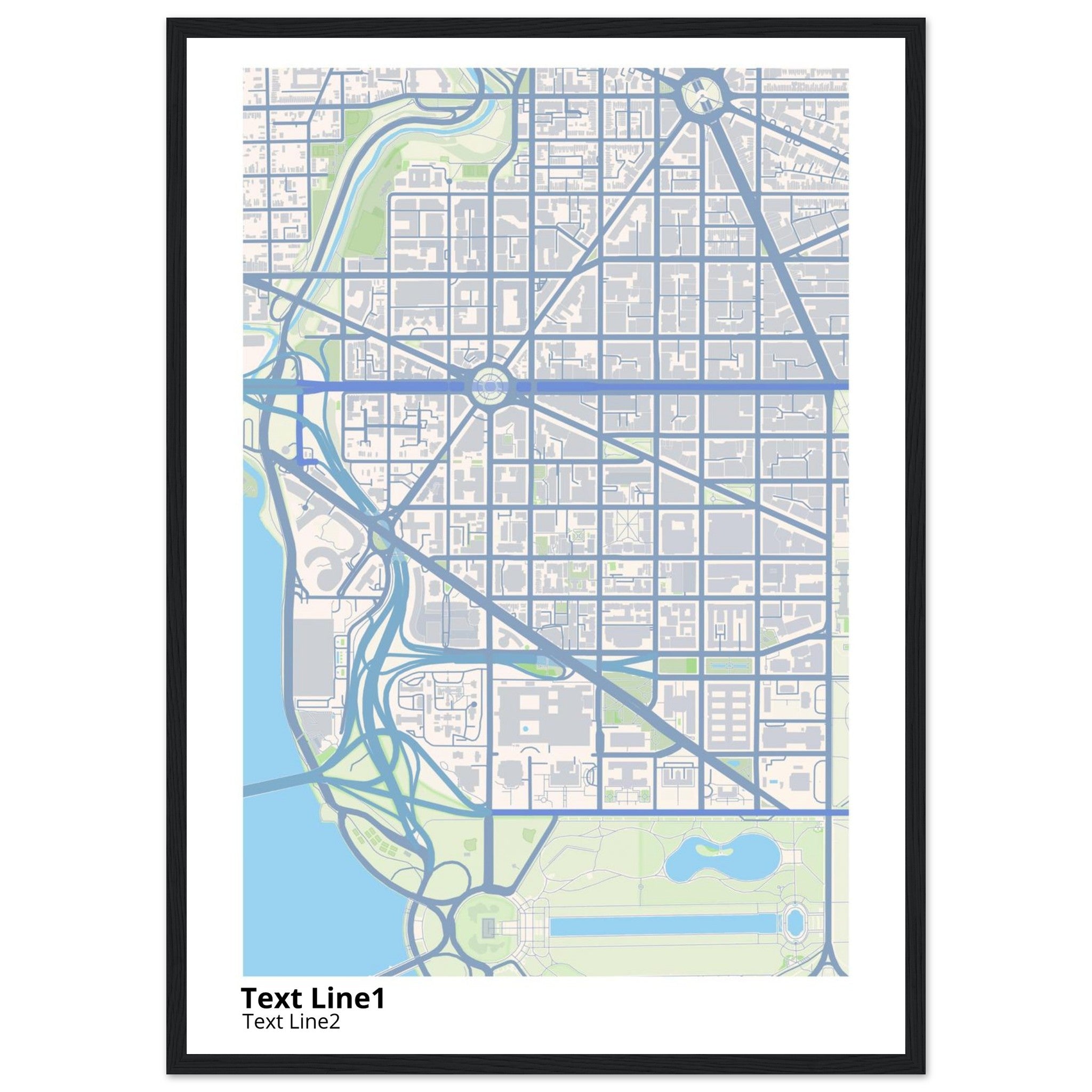 george washington university campus map poster