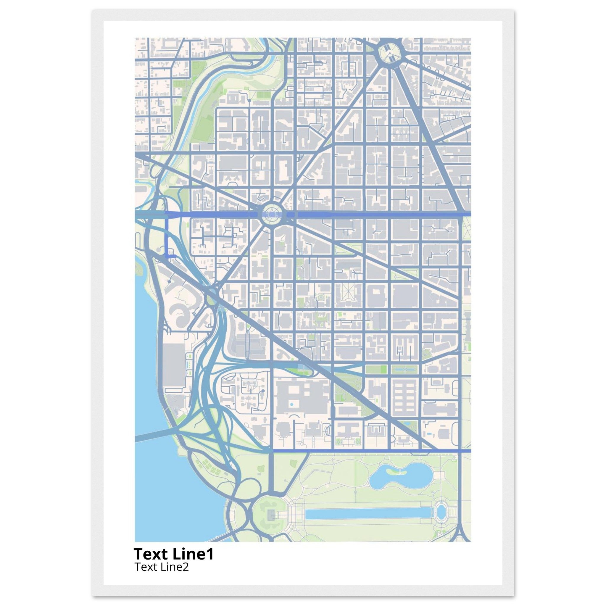 george washington university campus map poster