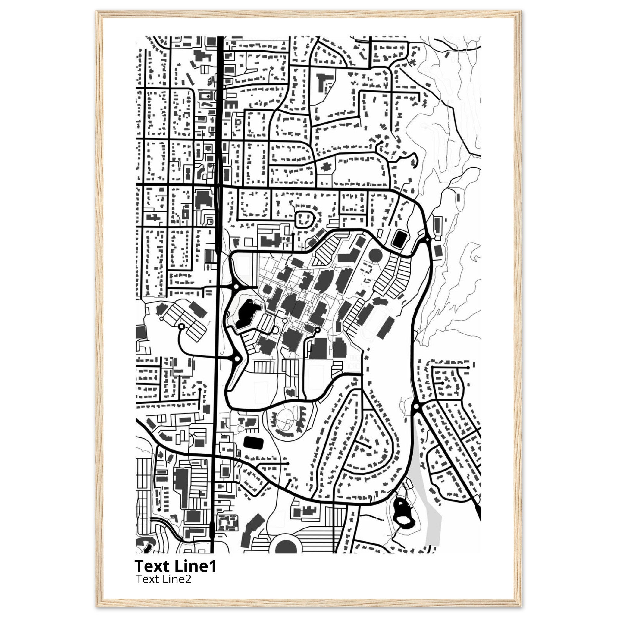 Weber State University Utah Campus Map Poster | Graduation Gift - Ink And Atlas