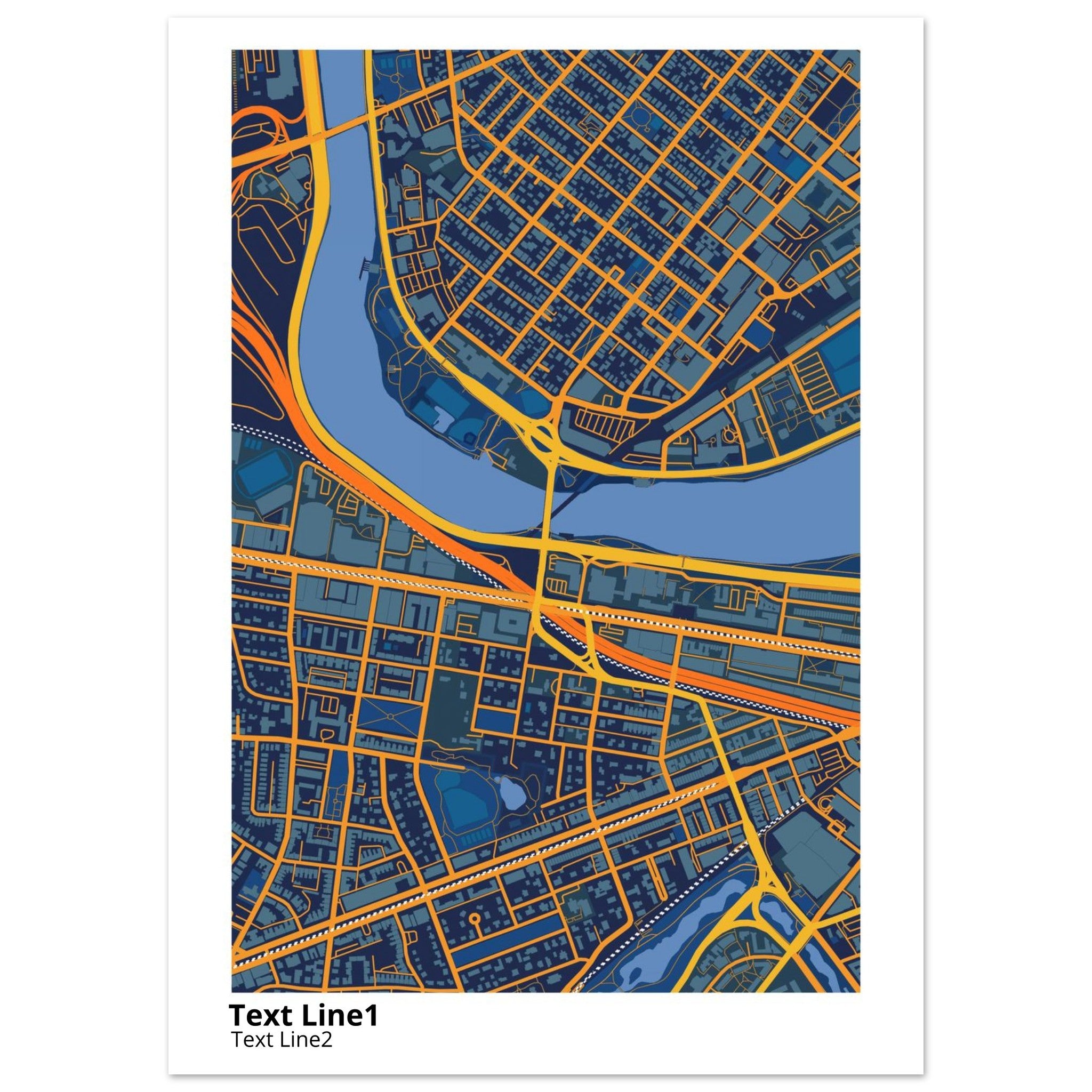 boston university campus map poster