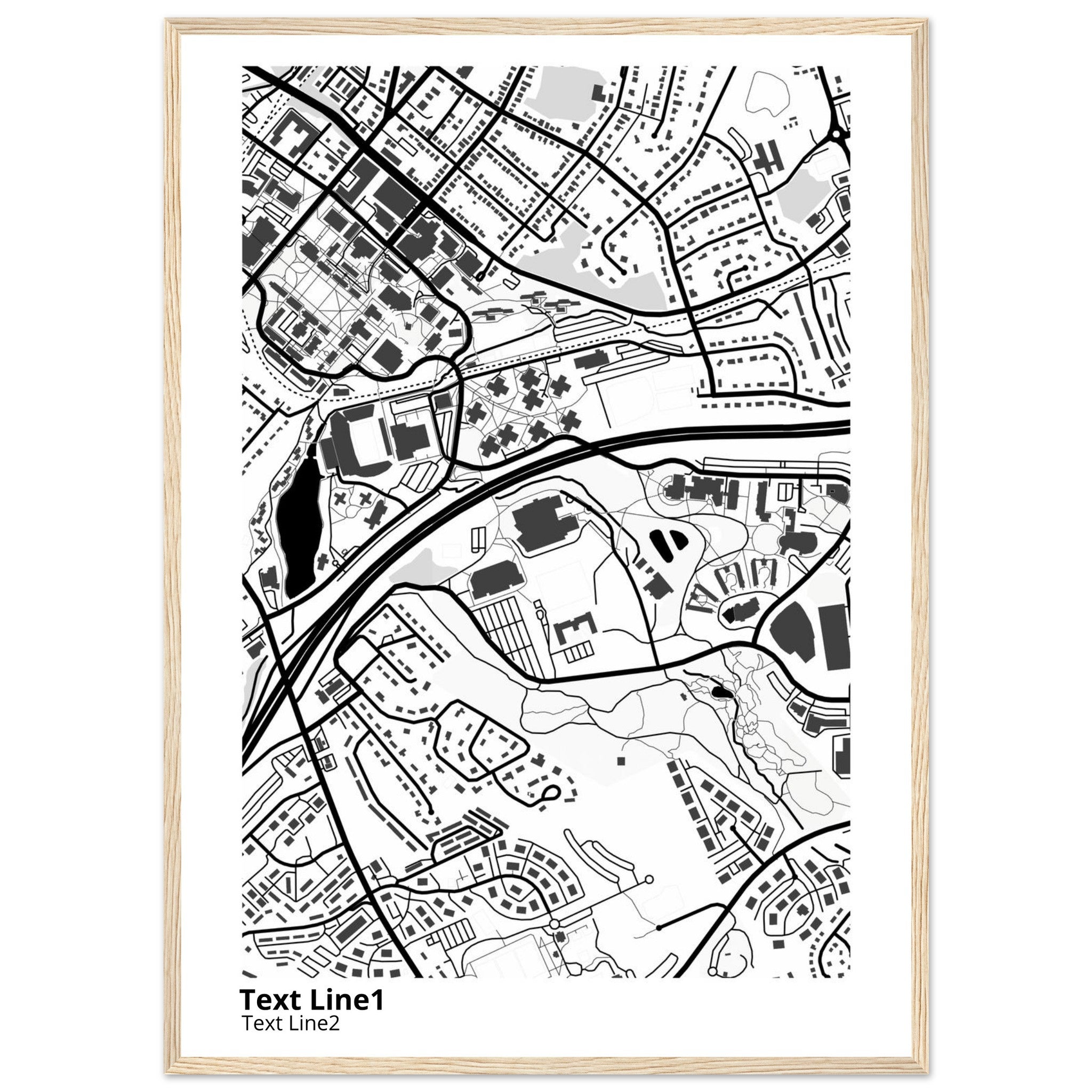 James Madison University Virginia Campus Map Poster | Graduation Gift - Ink And Atlas