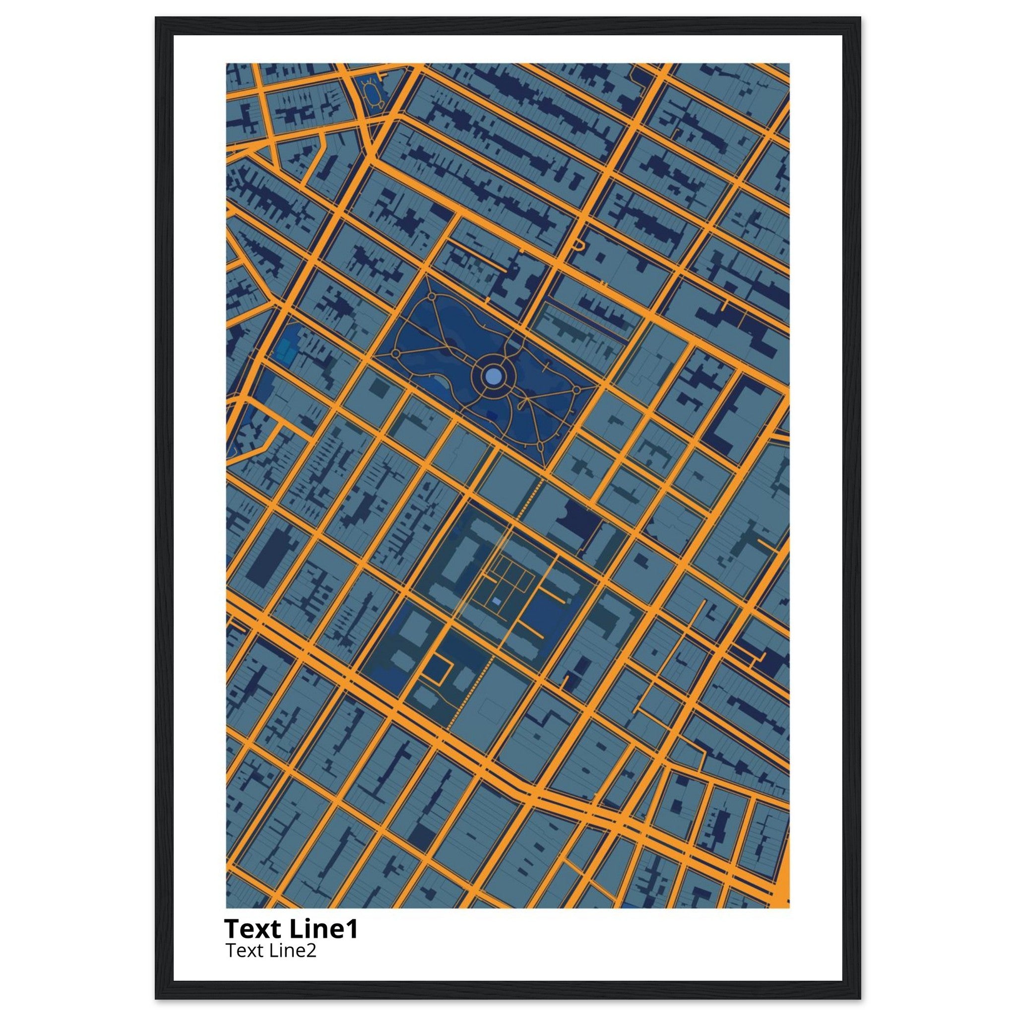 new york university campus map poster