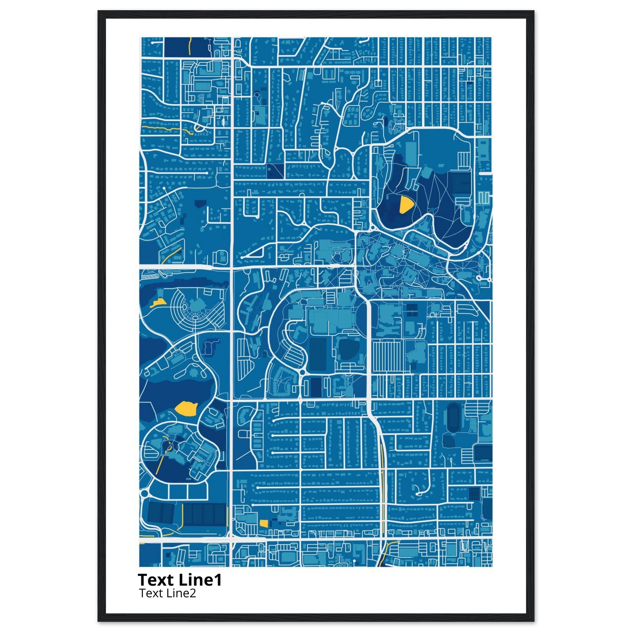 university of kansas campus map poster