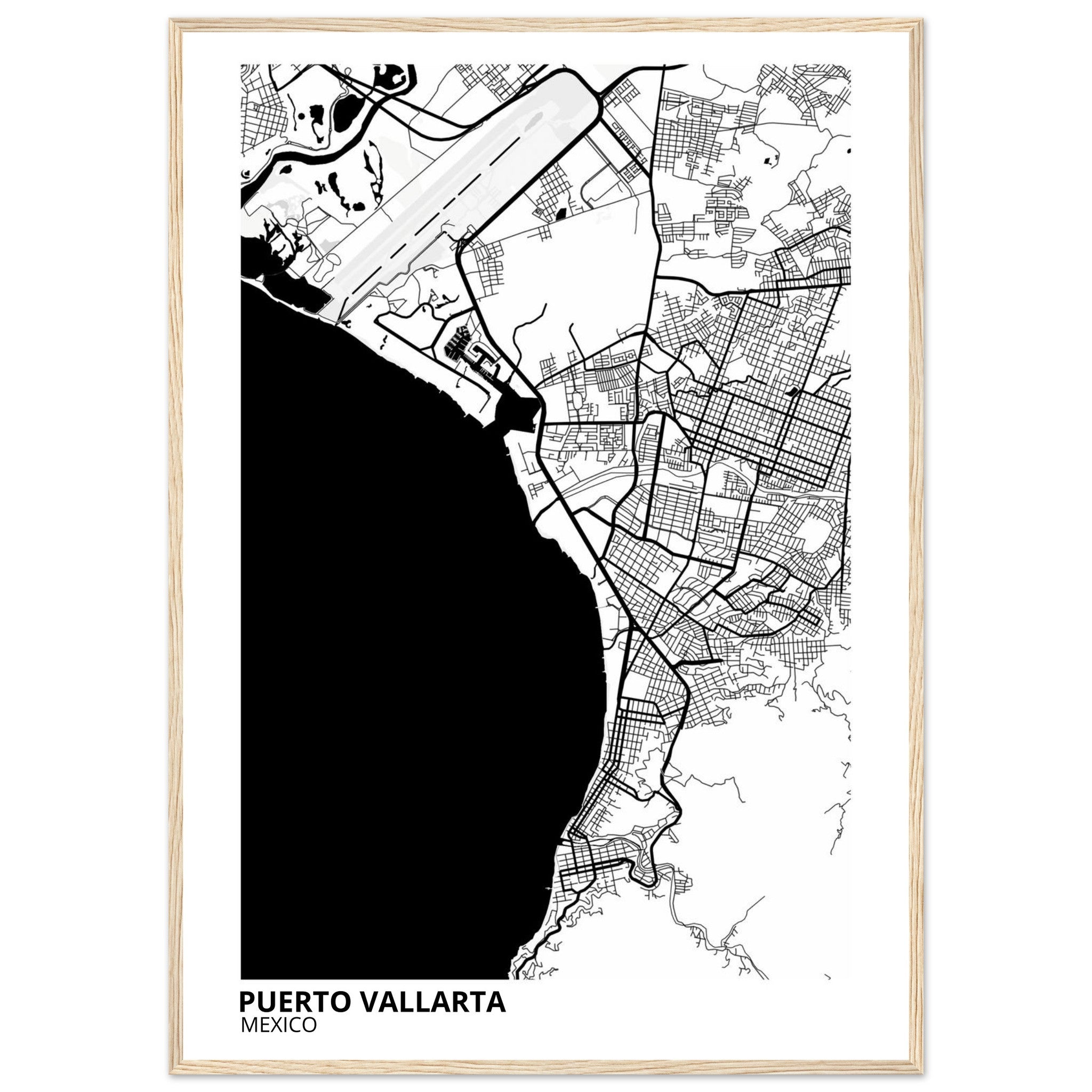 Puerto Vallarta City Map Poster | Custom Map Art Print - Ink And Atlas