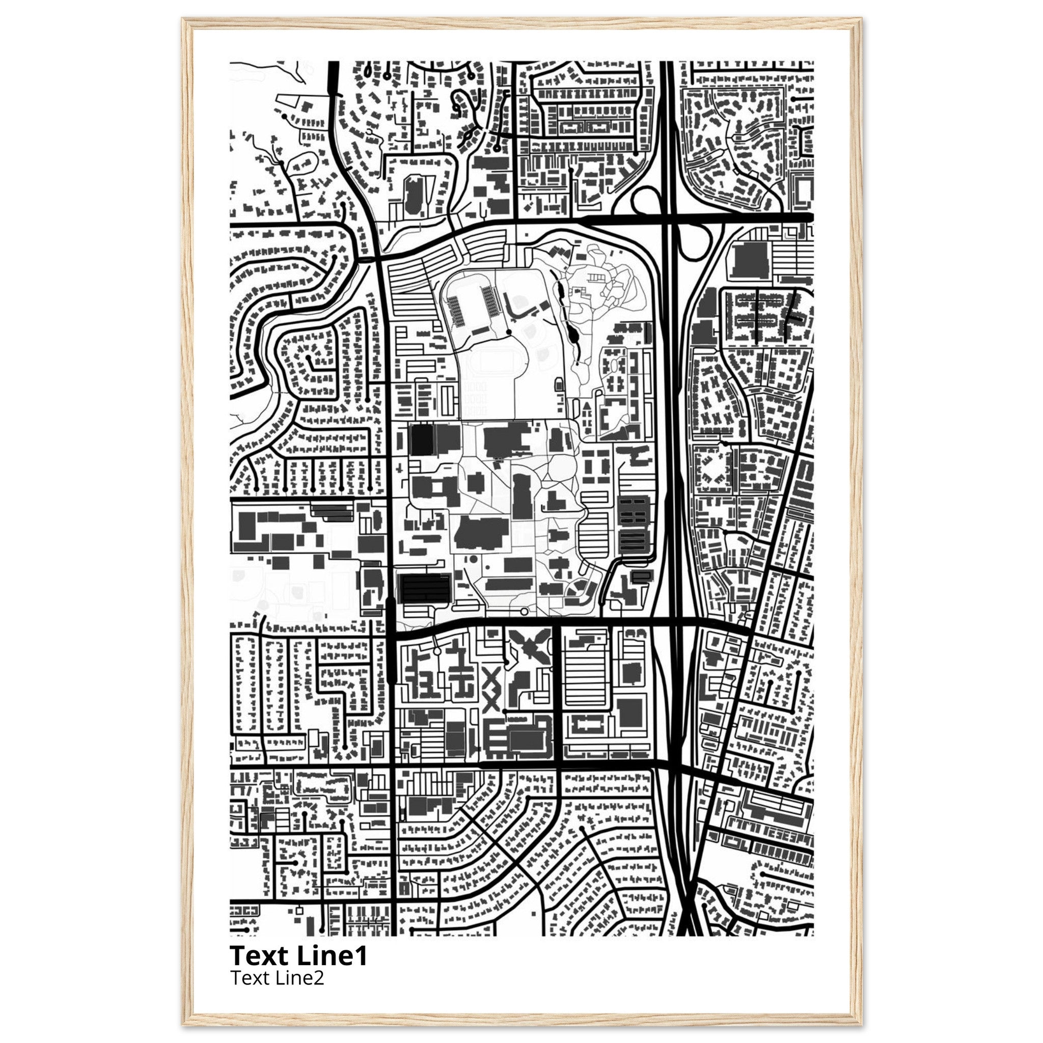 california state university fullerton campus map poster