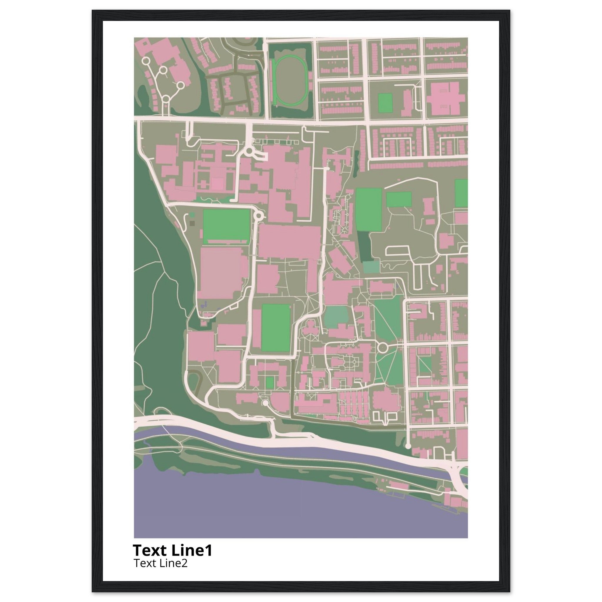 georgetown university campus map poster