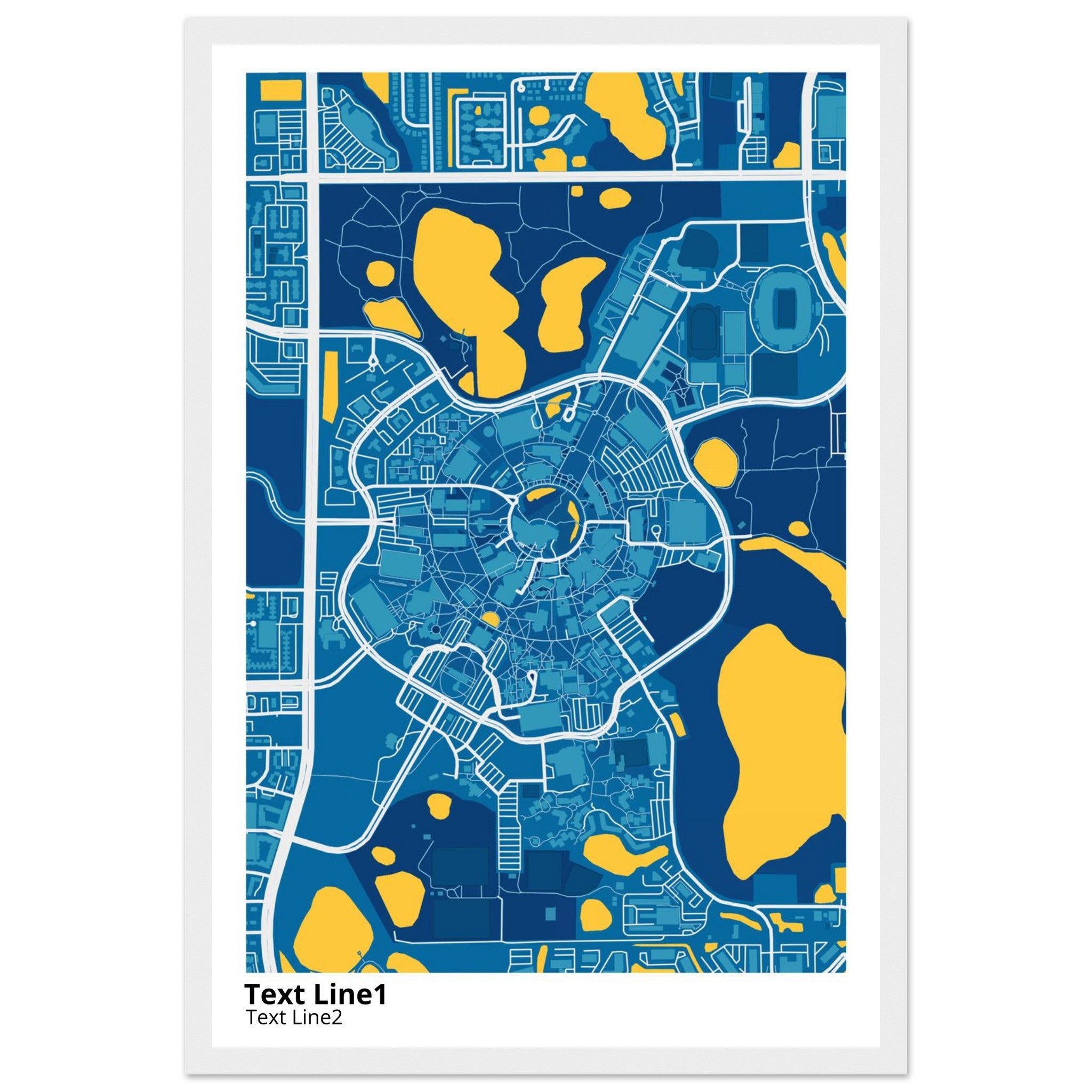 university of central florida campus map poster