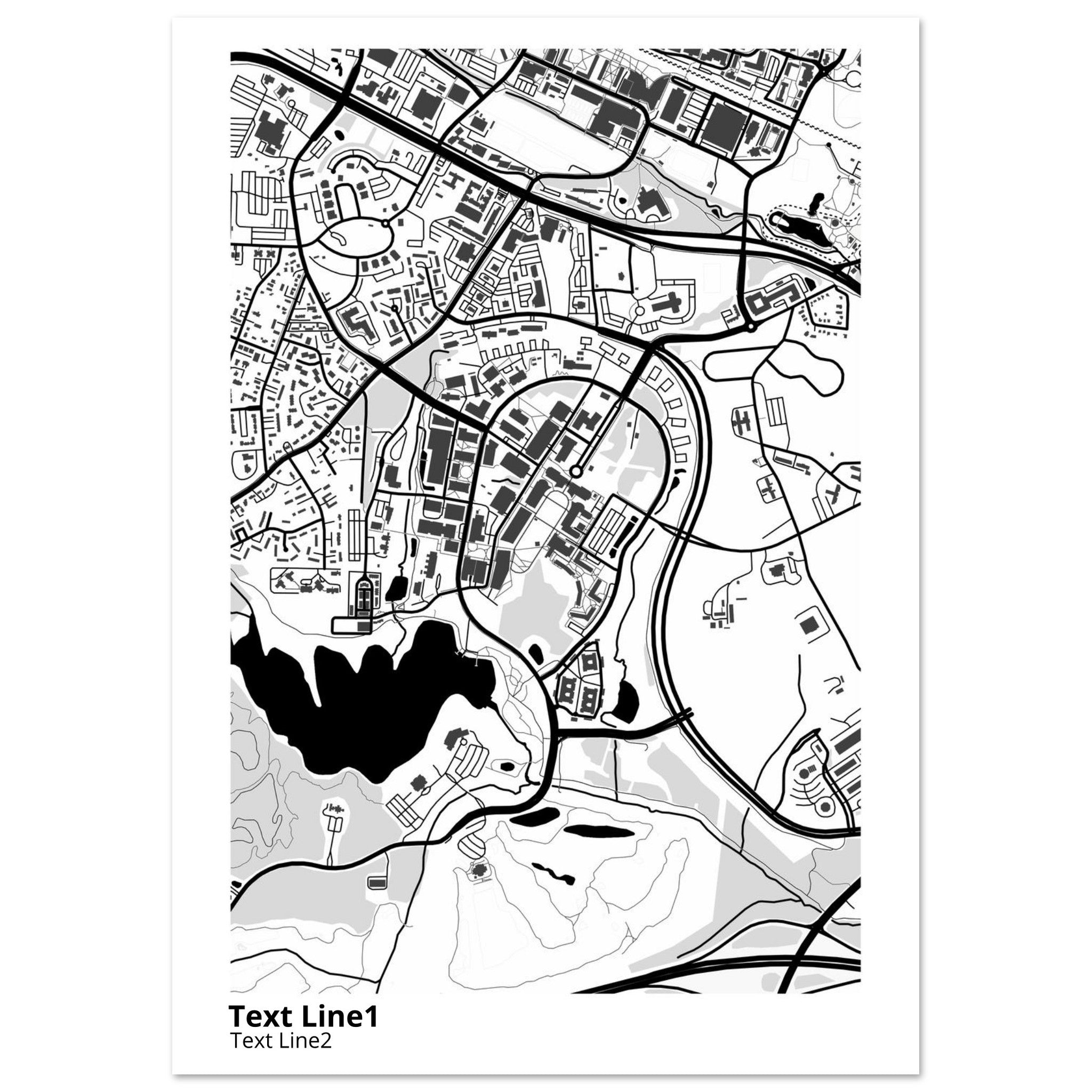 North Carolina State University Raleigh Campus Map Poster | Alumni Gift - Ink And Atlas