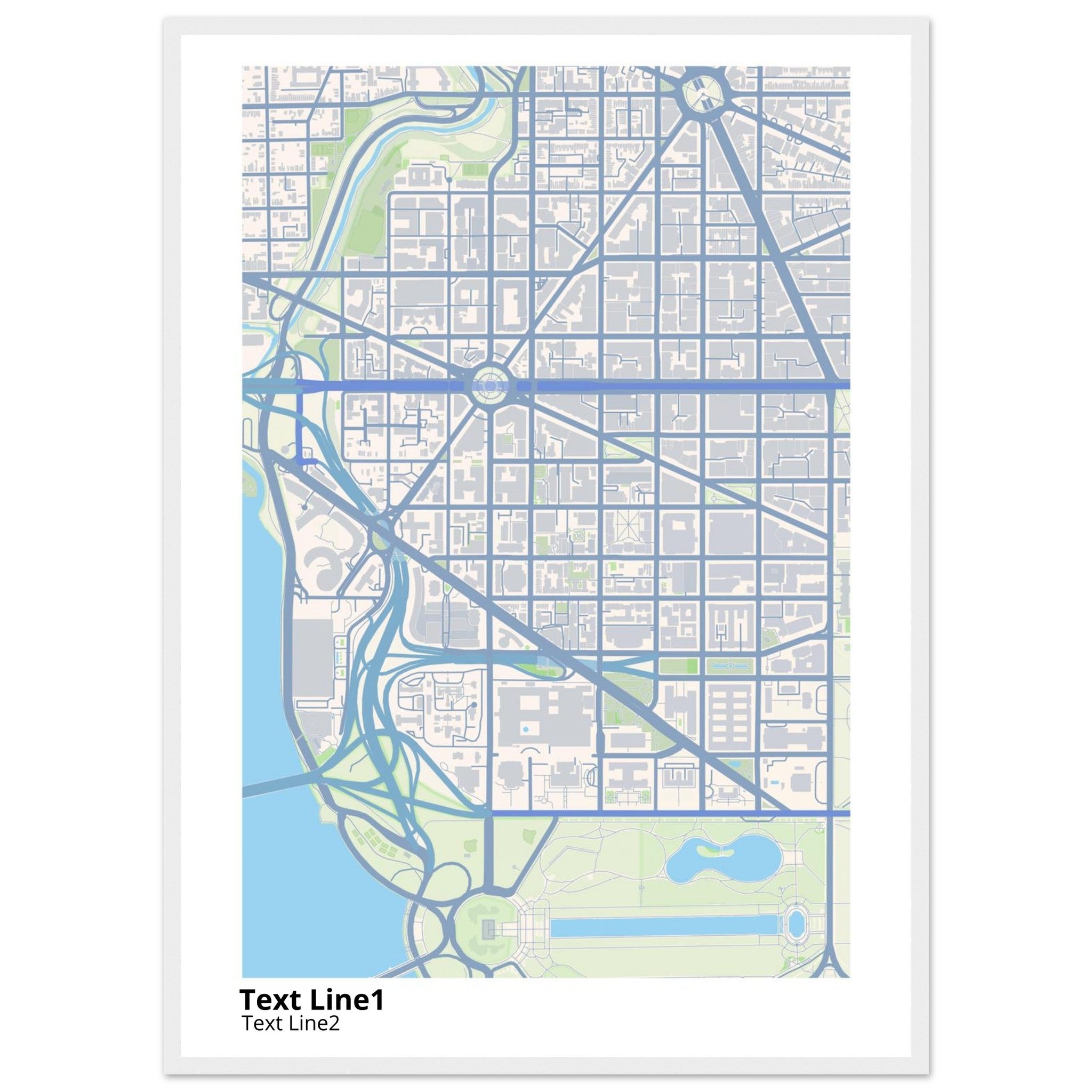 george washington university campus map poster