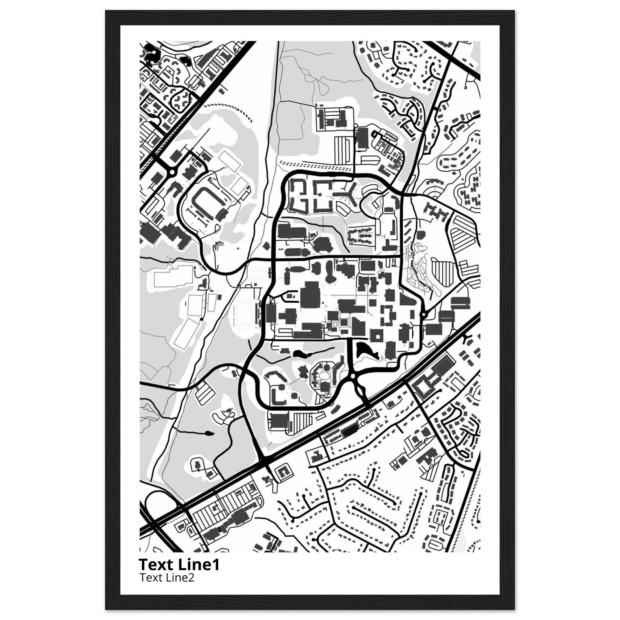 University of North Carolina Charlotte Campus Map Poster | Alumni Gift - Ink And Atlas