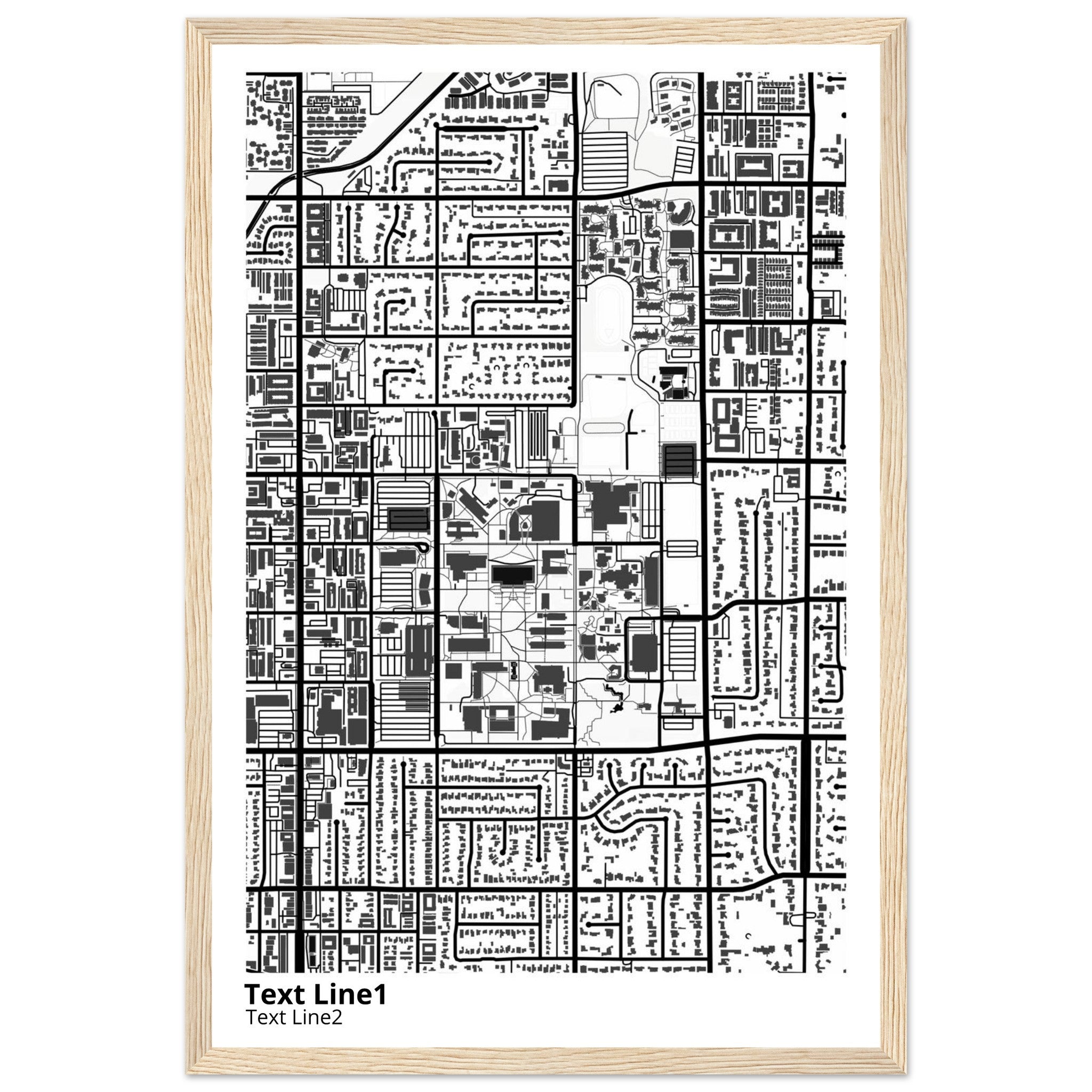 california state university northridge campus map poster