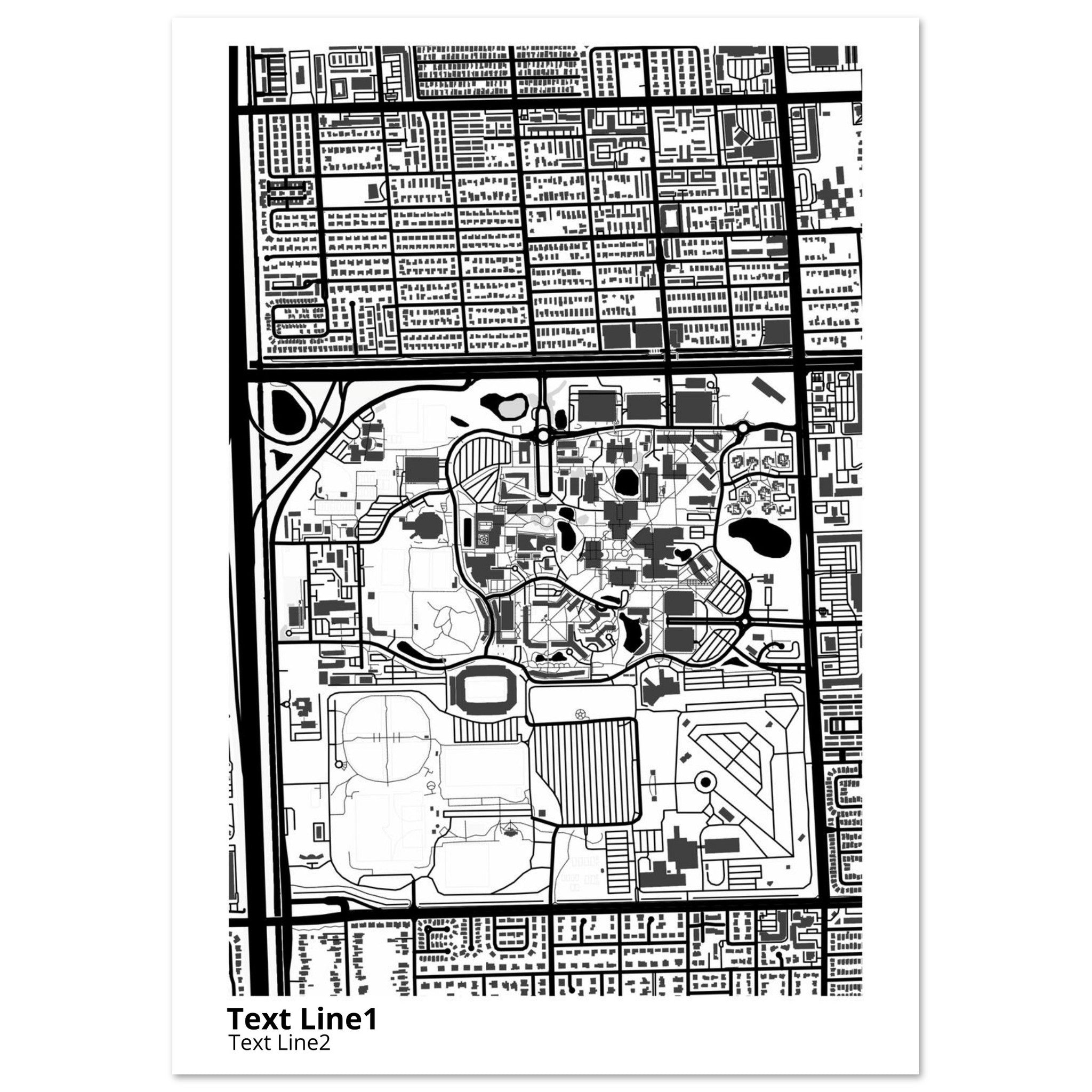 florida international university campus map poster