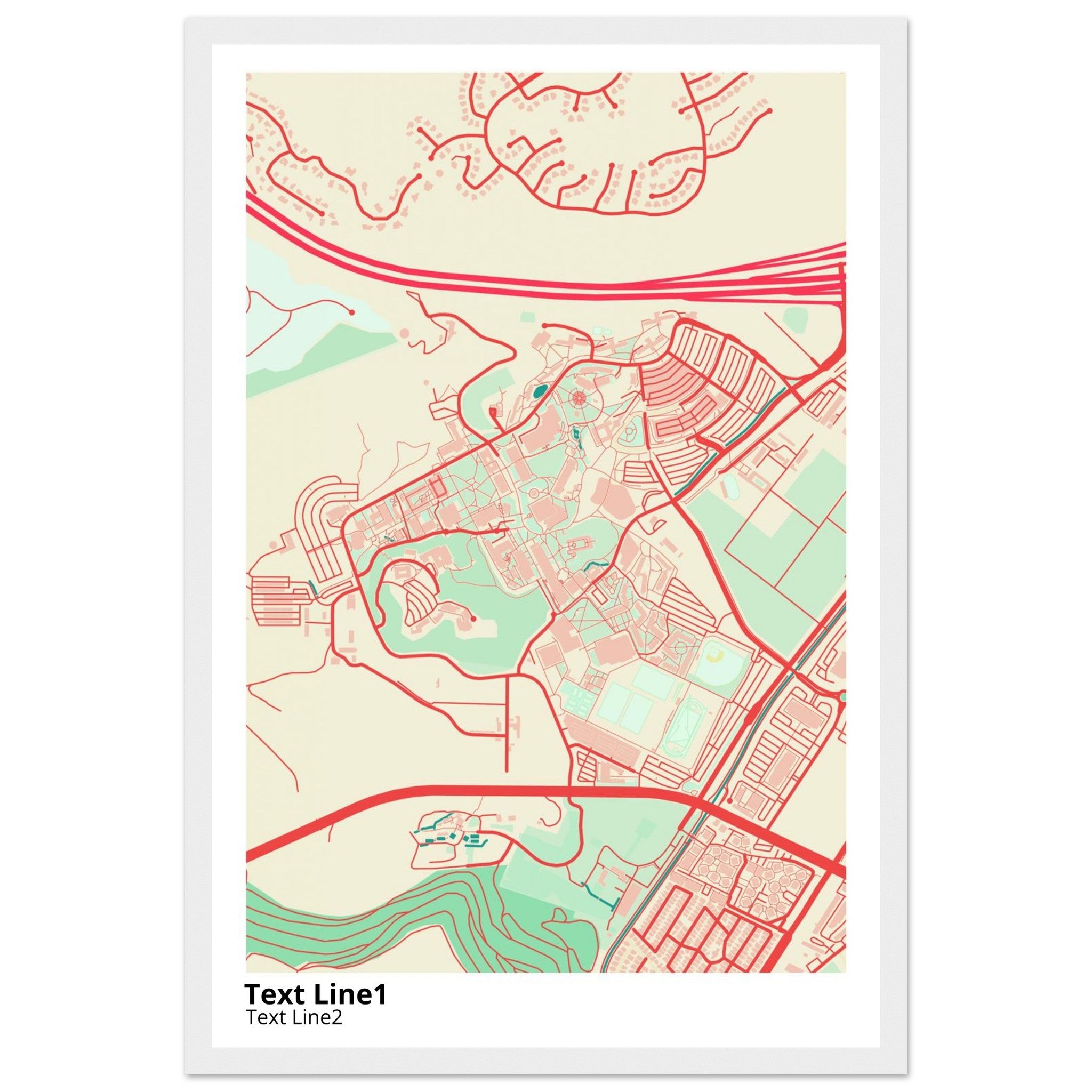 california state polytechnic university campus map poster