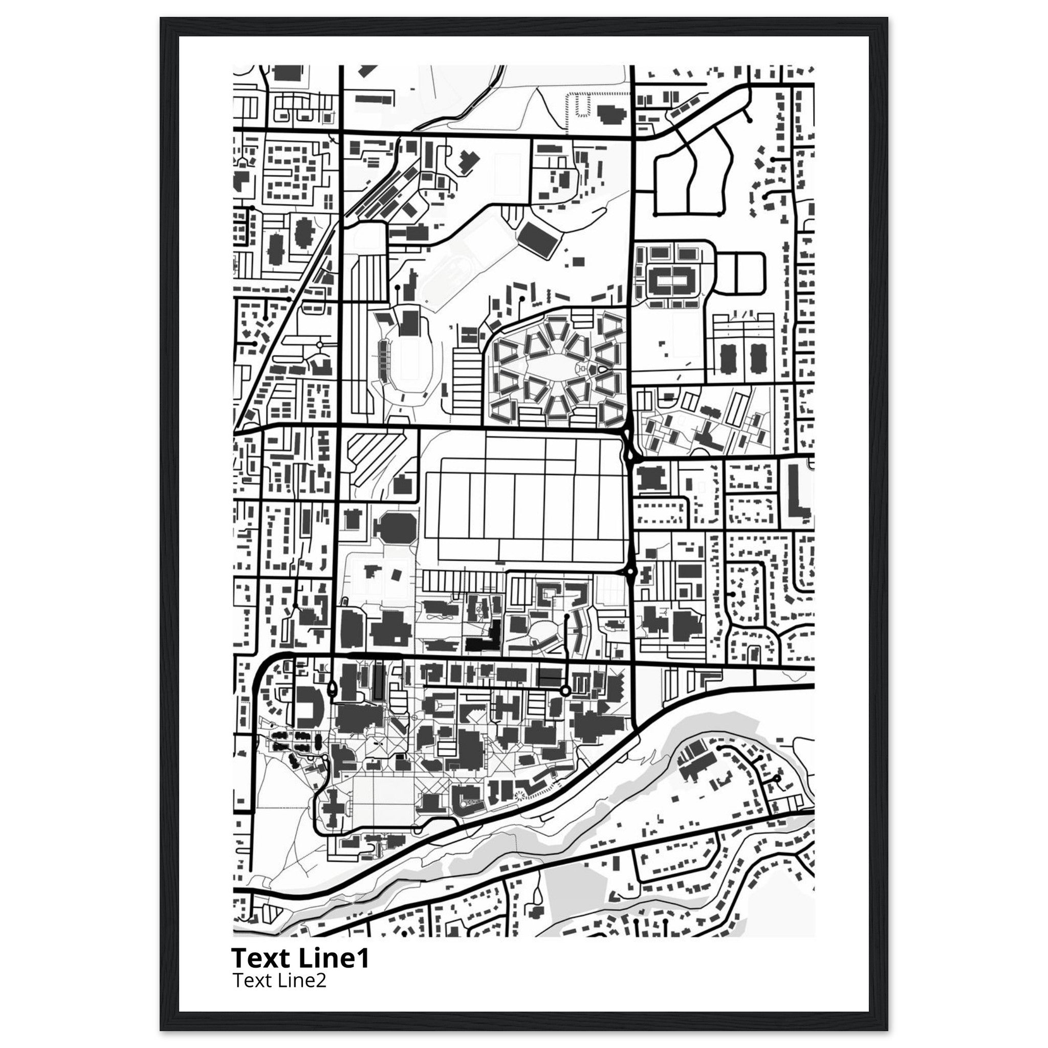 Utah State University Campus Map Poster | Graduation Gift - Ink And Atlas