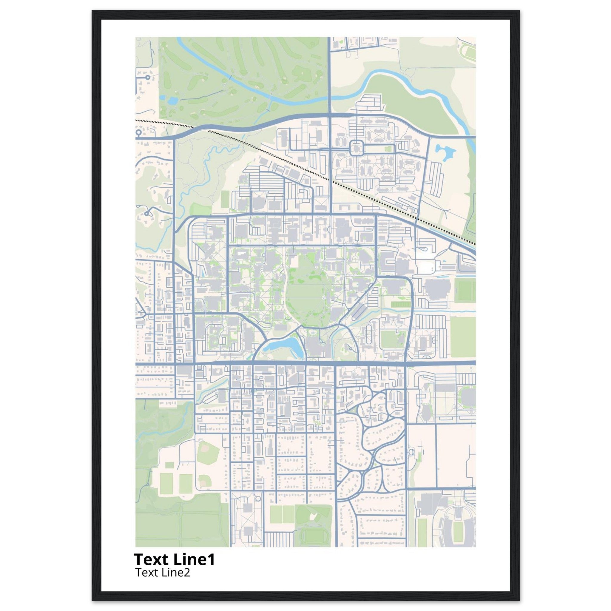iowa state university campus map poster