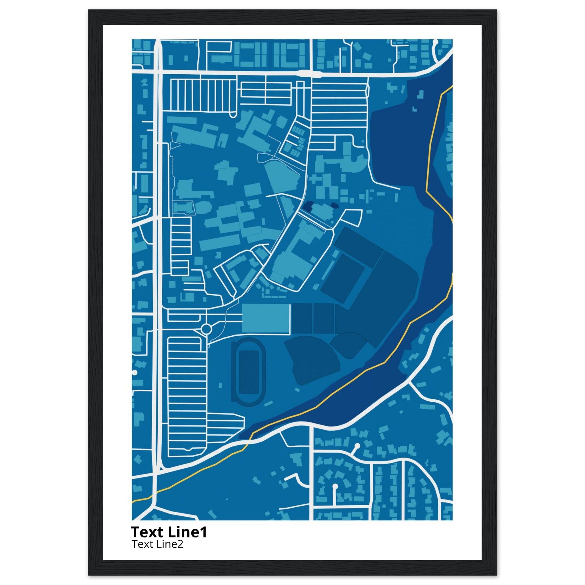 american river college campus map poster