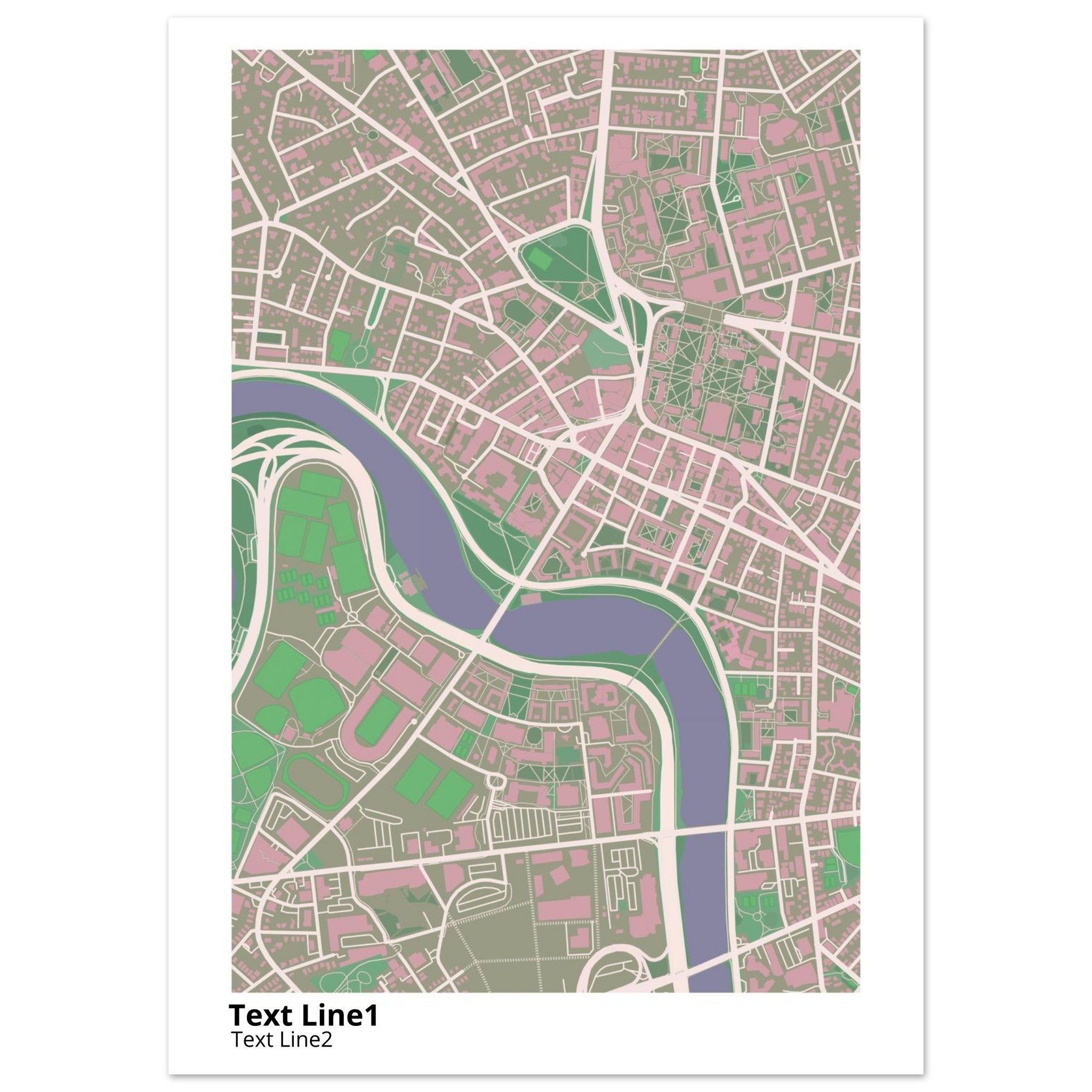 harvard university campus map poster