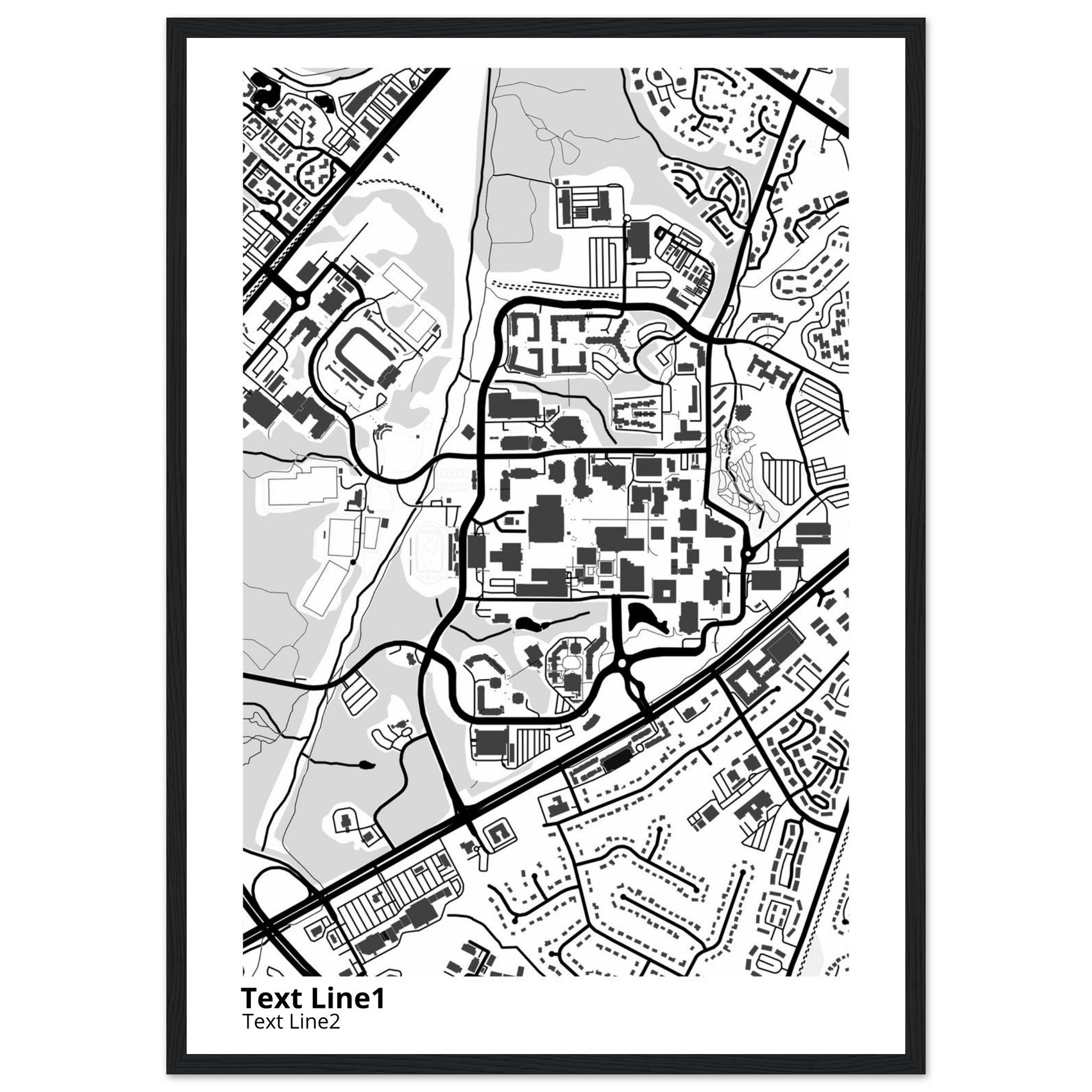 University of North Carolina Charlotte Campus Map Poster | Alumni Gift - Ink And Atlas