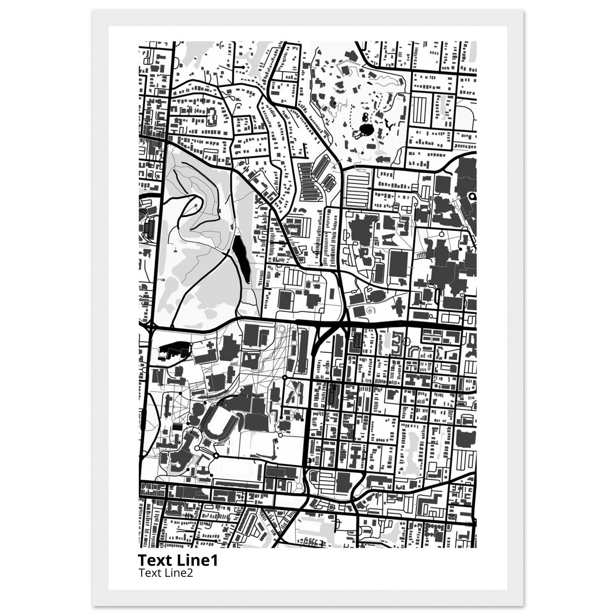 University of Cincinnati Ohio Campus Map Poster | Graduation Gift - Ink And Atlas