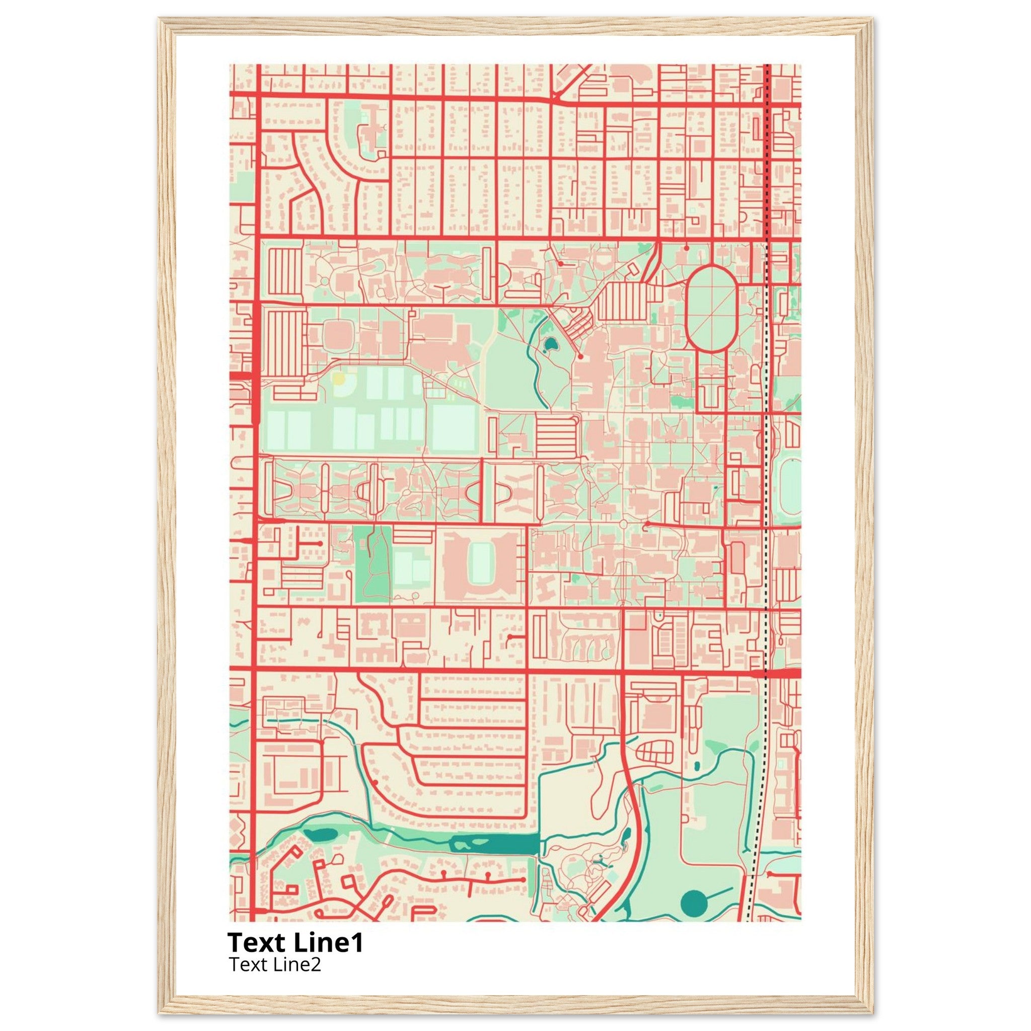 colorado state university fort collins campus map poster