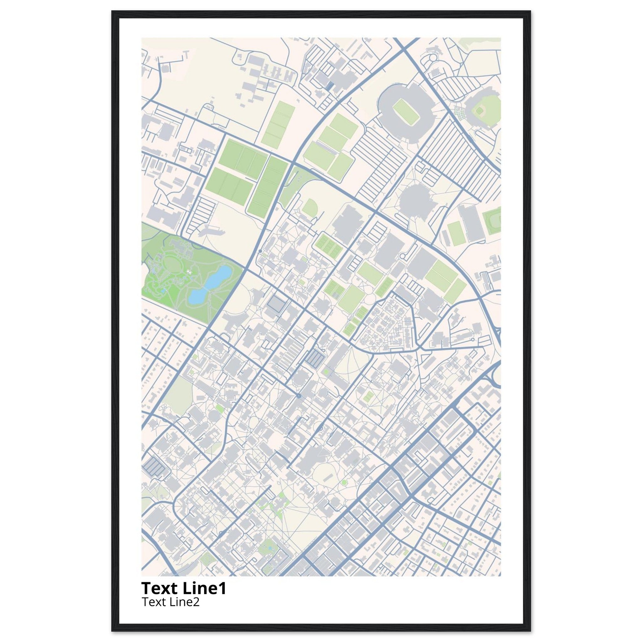 Pennsylvania State University Campus Map Poster | Graduation Gift - Ink And Atlas