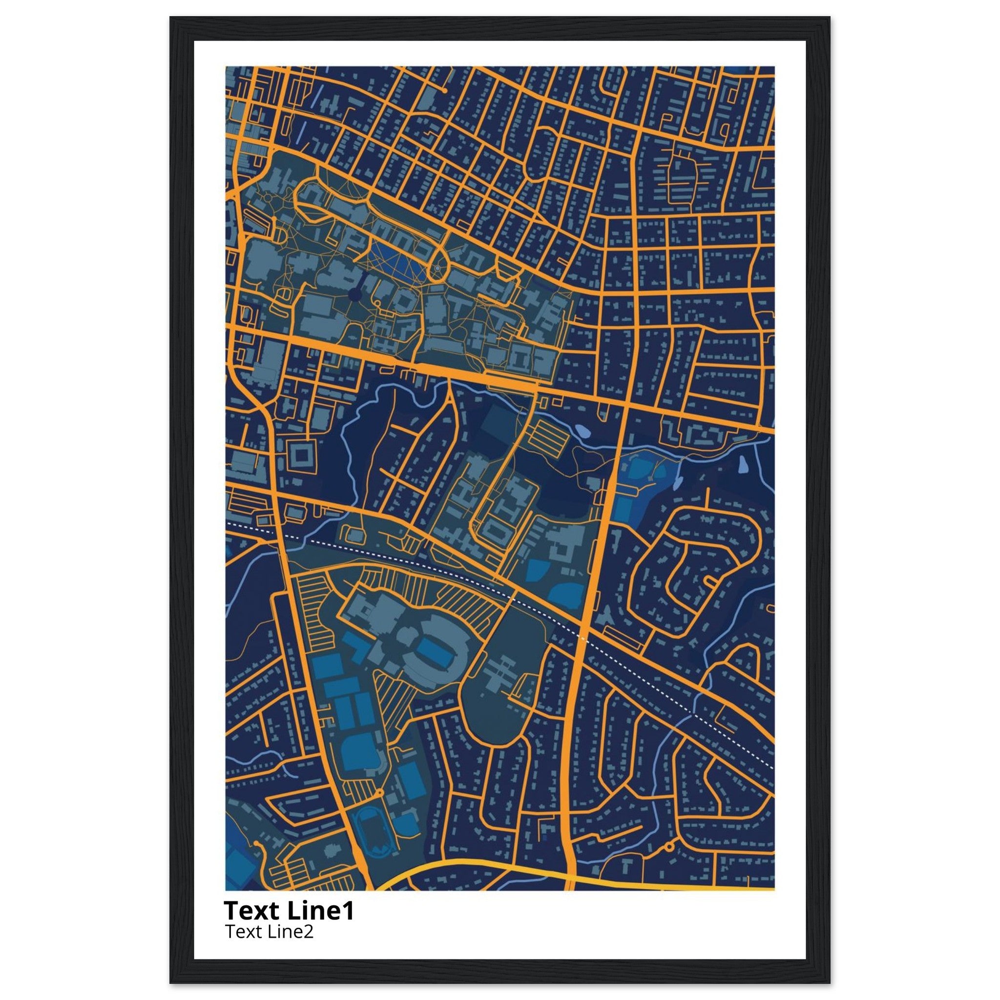 east carolina university north carolina campus map poster