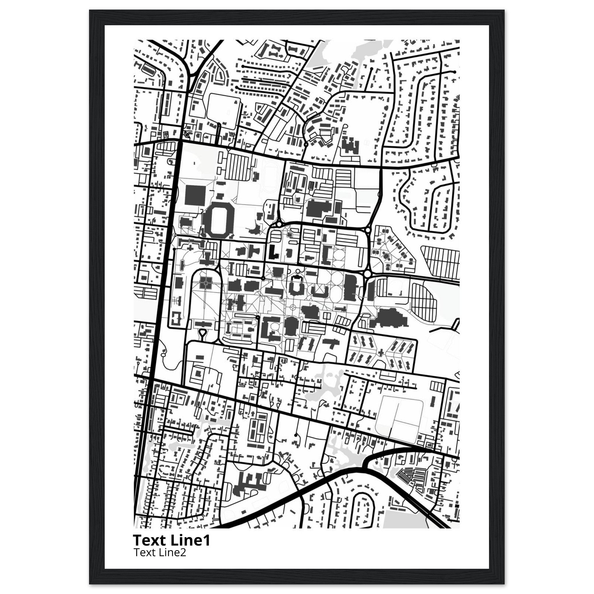 Middle Tennessee State University Campus Map Poster | Graduation Gift - Ink And Atlas