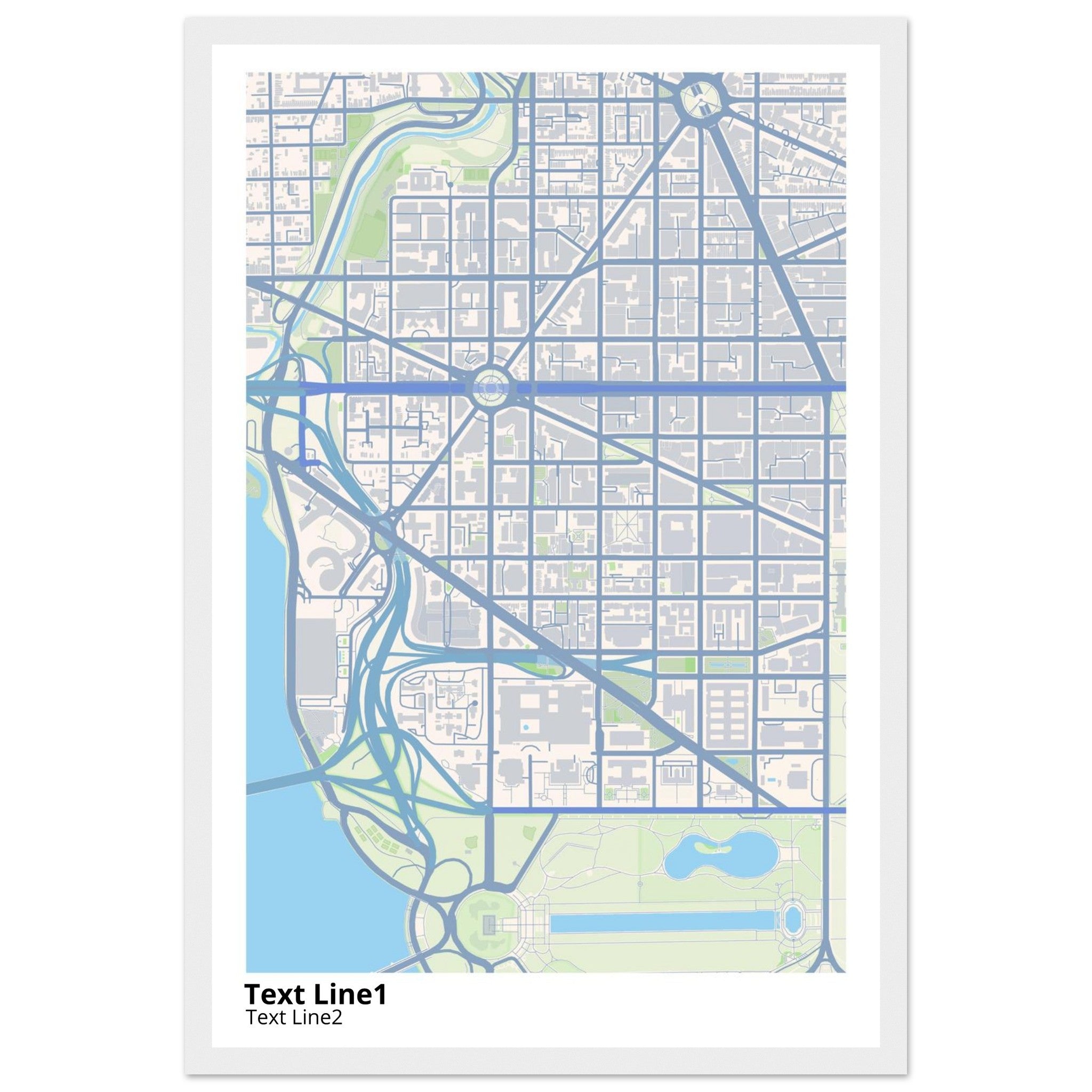 george washington university campus map poster