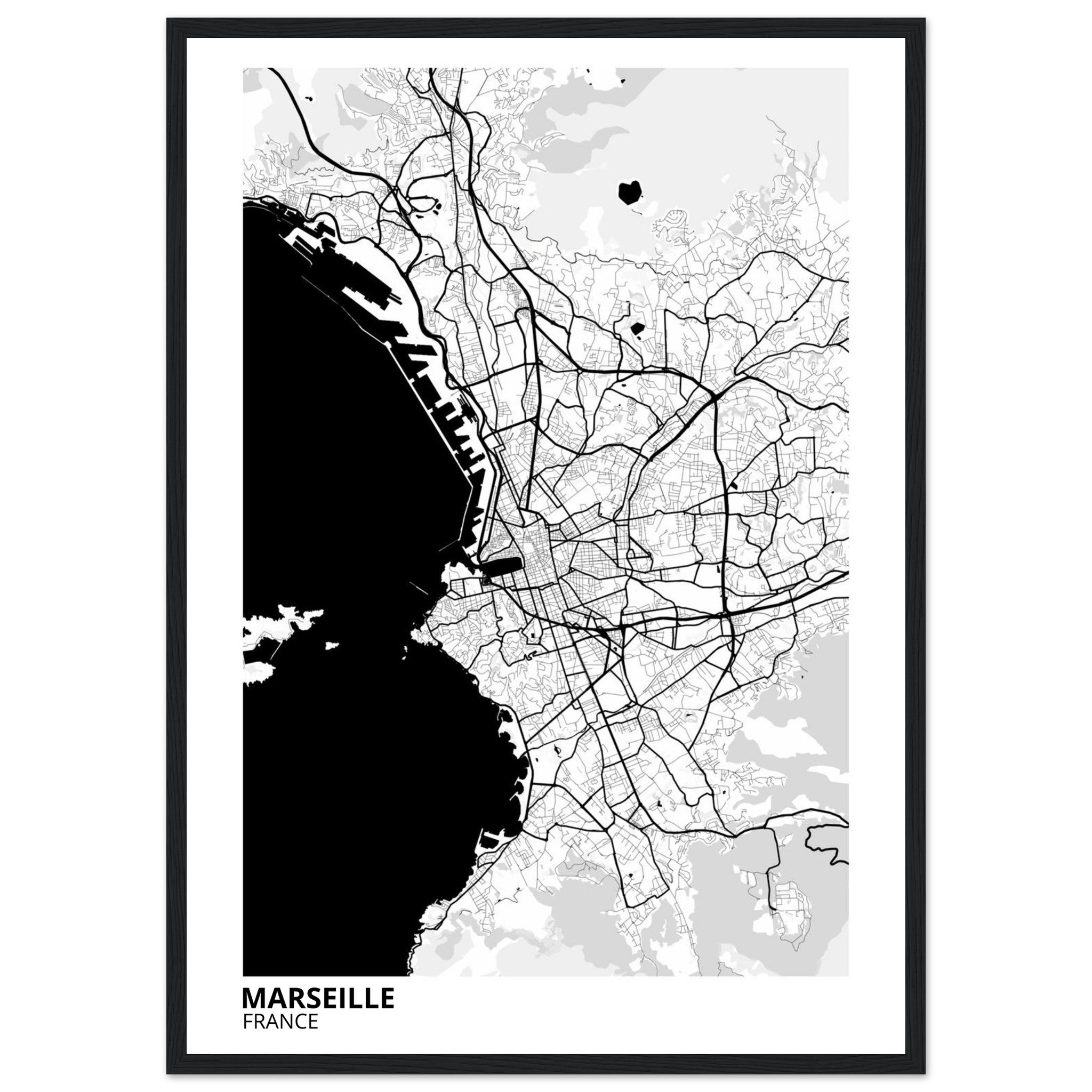 Marseille France City Map Poster | Custom Map Art Print - Ink And Atlas