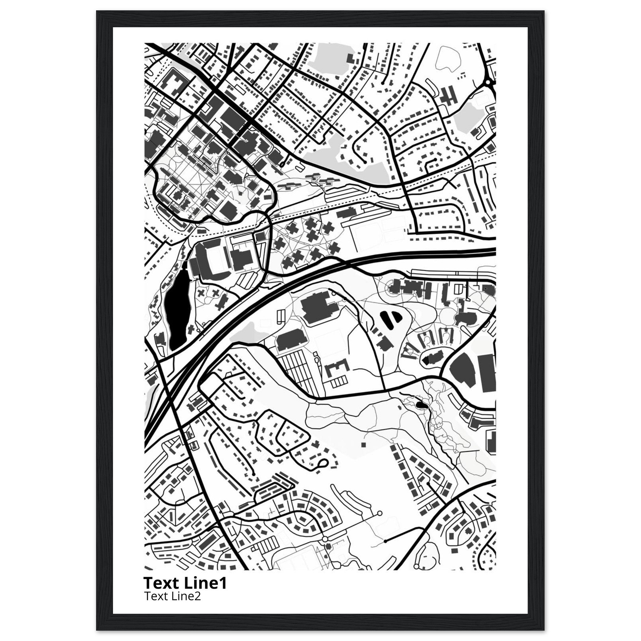 James Madison University Virginia Campus Map Poster | Graduation Gift - Ink And Atlas