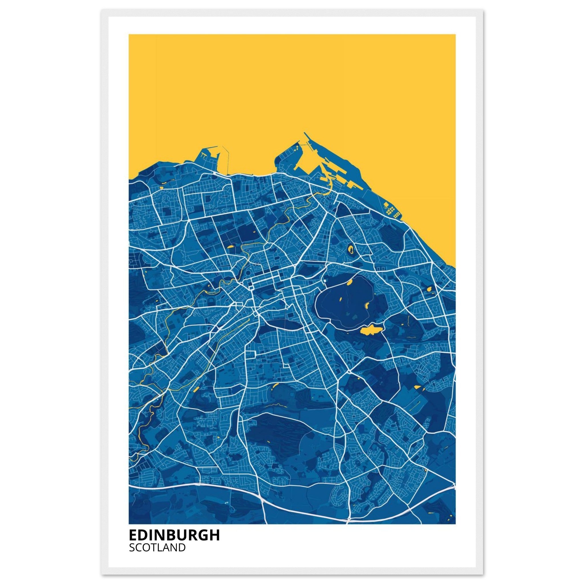 Edinburgh Scotland City Map Poster | Custom Map Art Print - Ink And Atlas