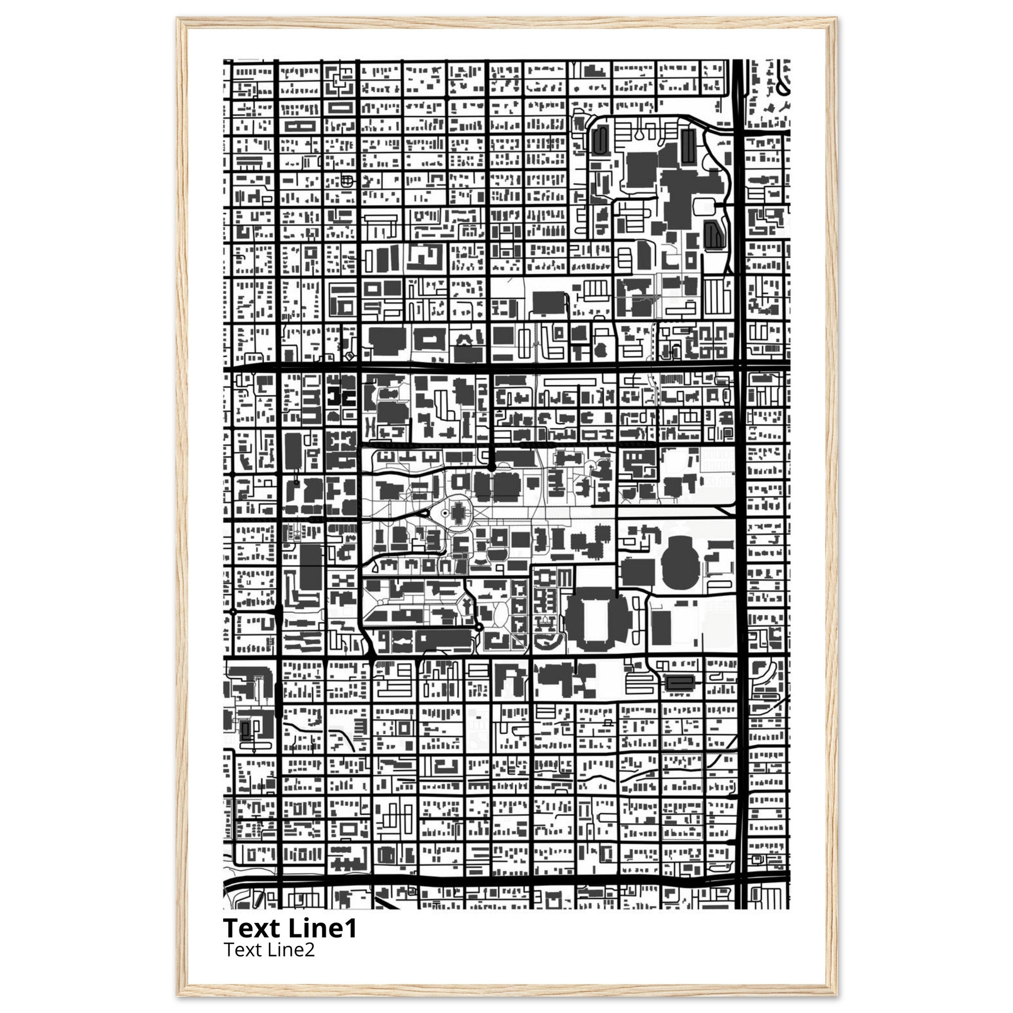 university of arizona campus map poster
