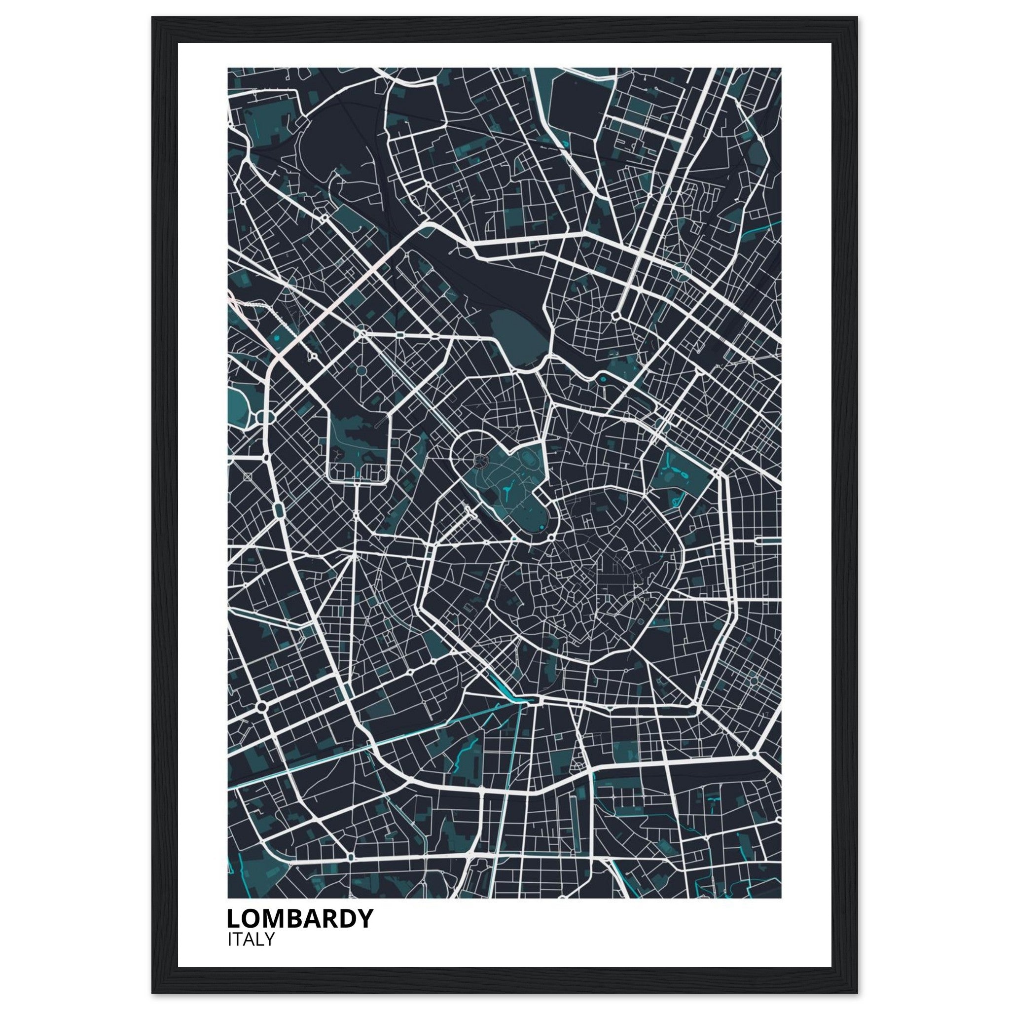 Lombardy Italy City Map Poster | Custom Map Art Print - Ink And Atlas