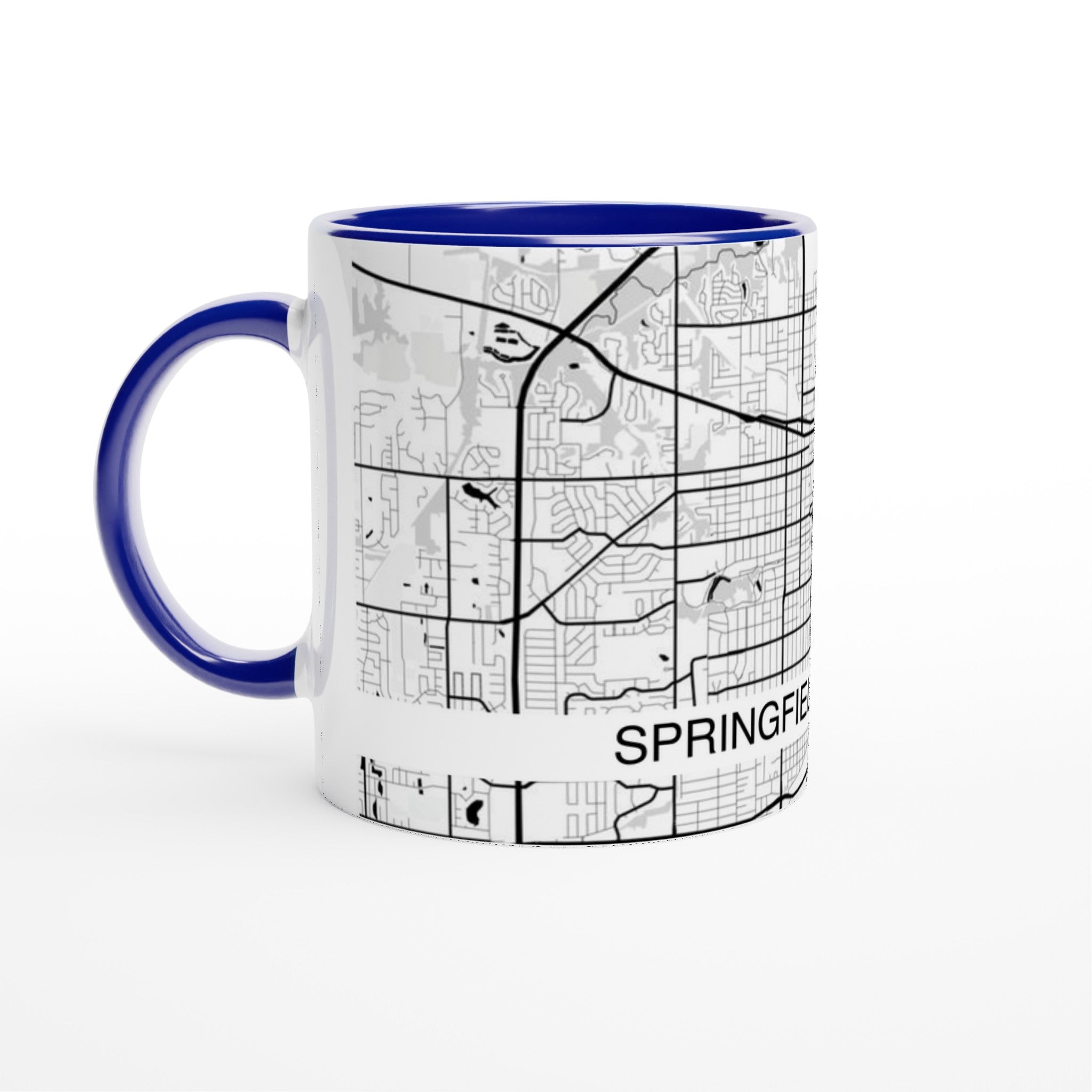 Springfield Illinois Modern City Map Mug (11oz) - Ink And Atlas