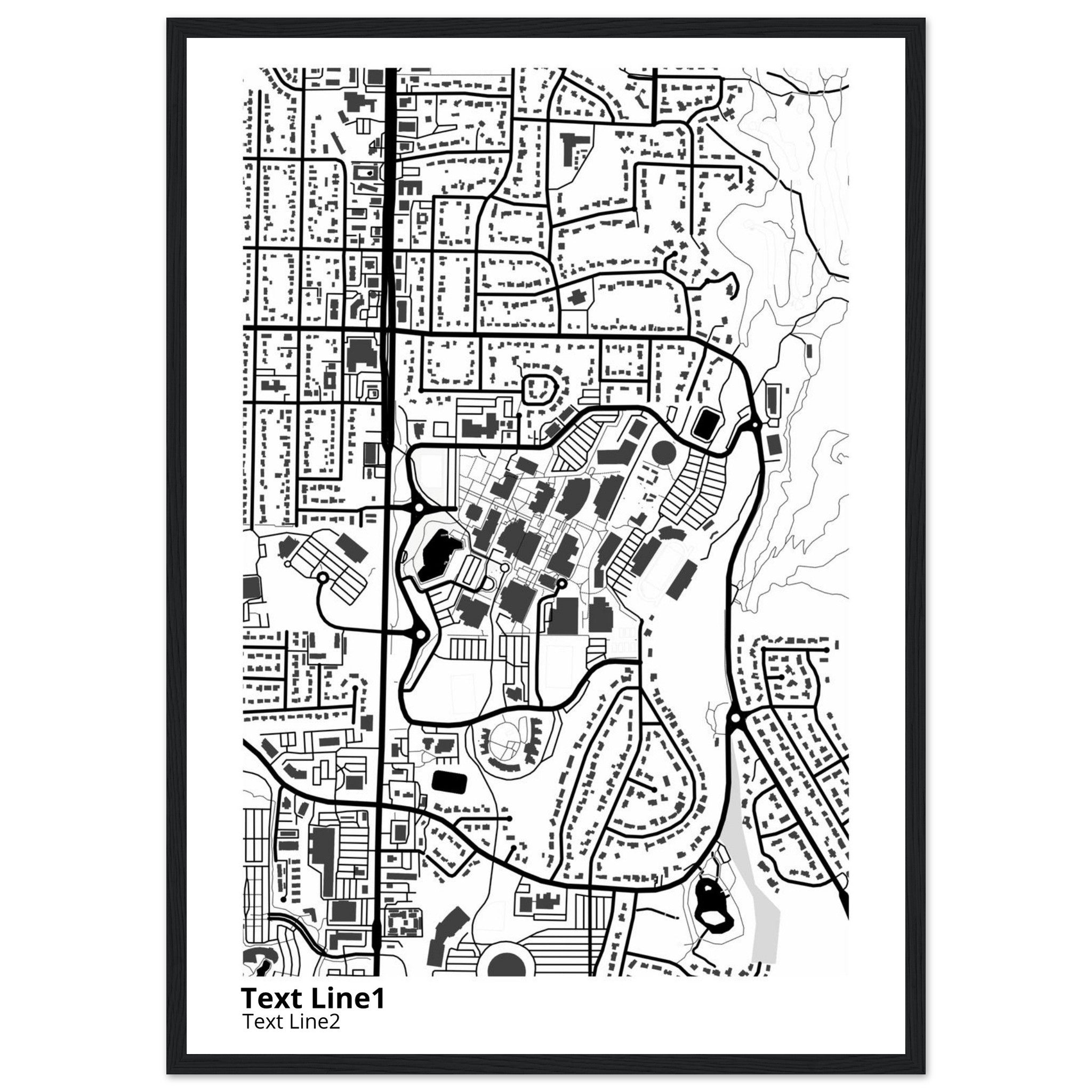 Weber State University Utah Campus Map Poster | Graduation Gift - Ink And Atlas