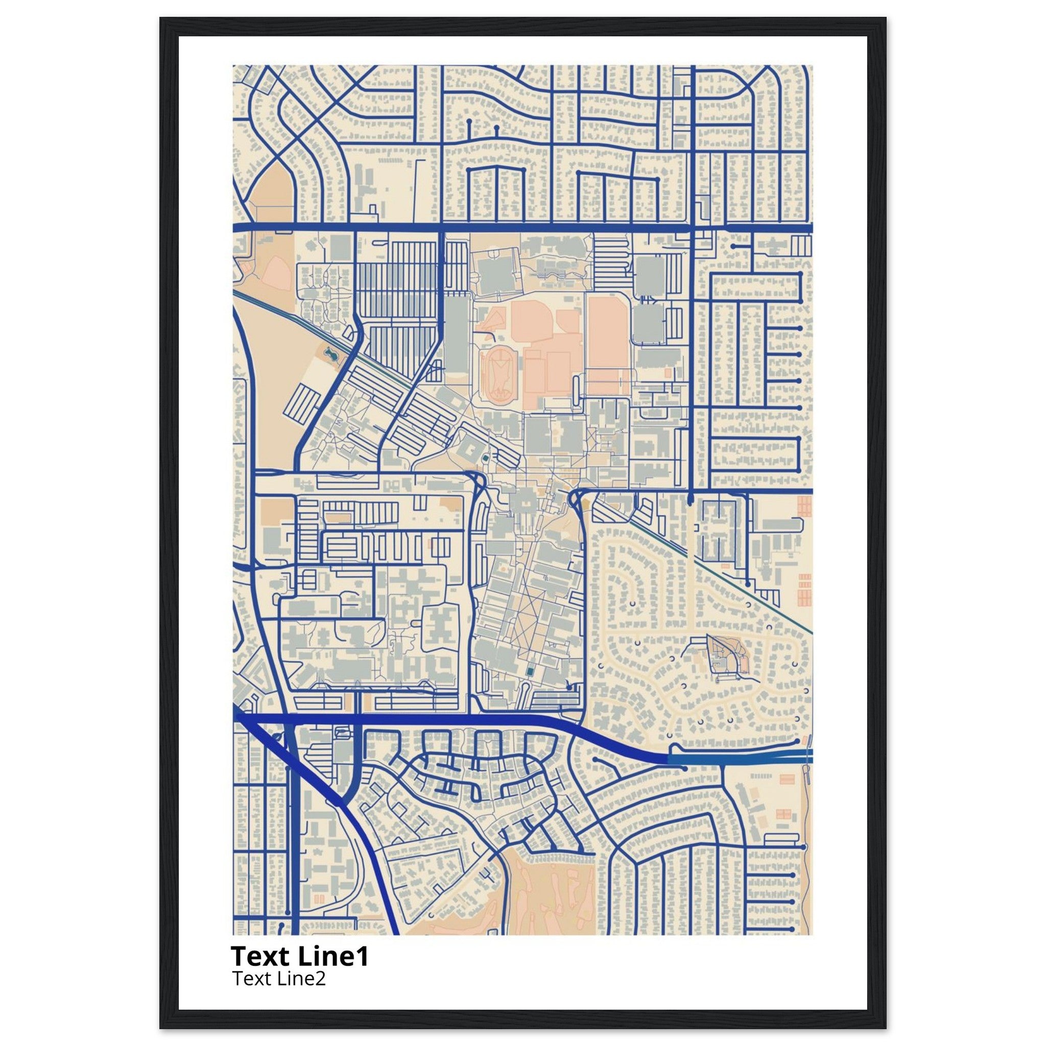 california state university long beach campus map poster