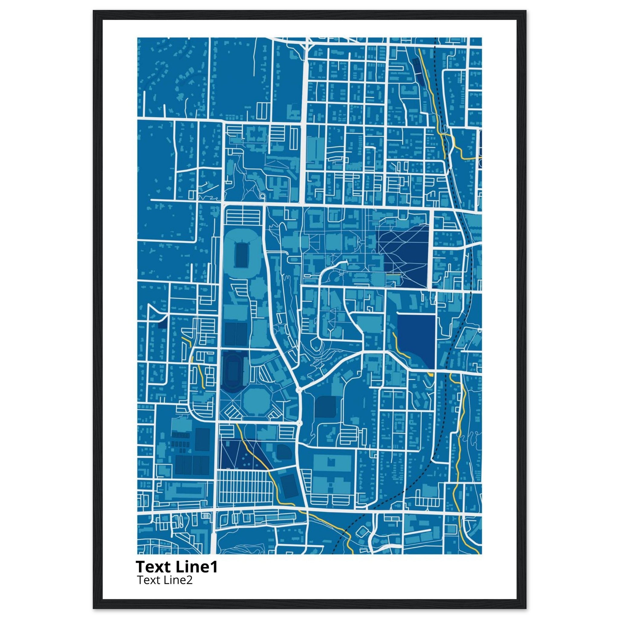 university of arkansas campus map poster