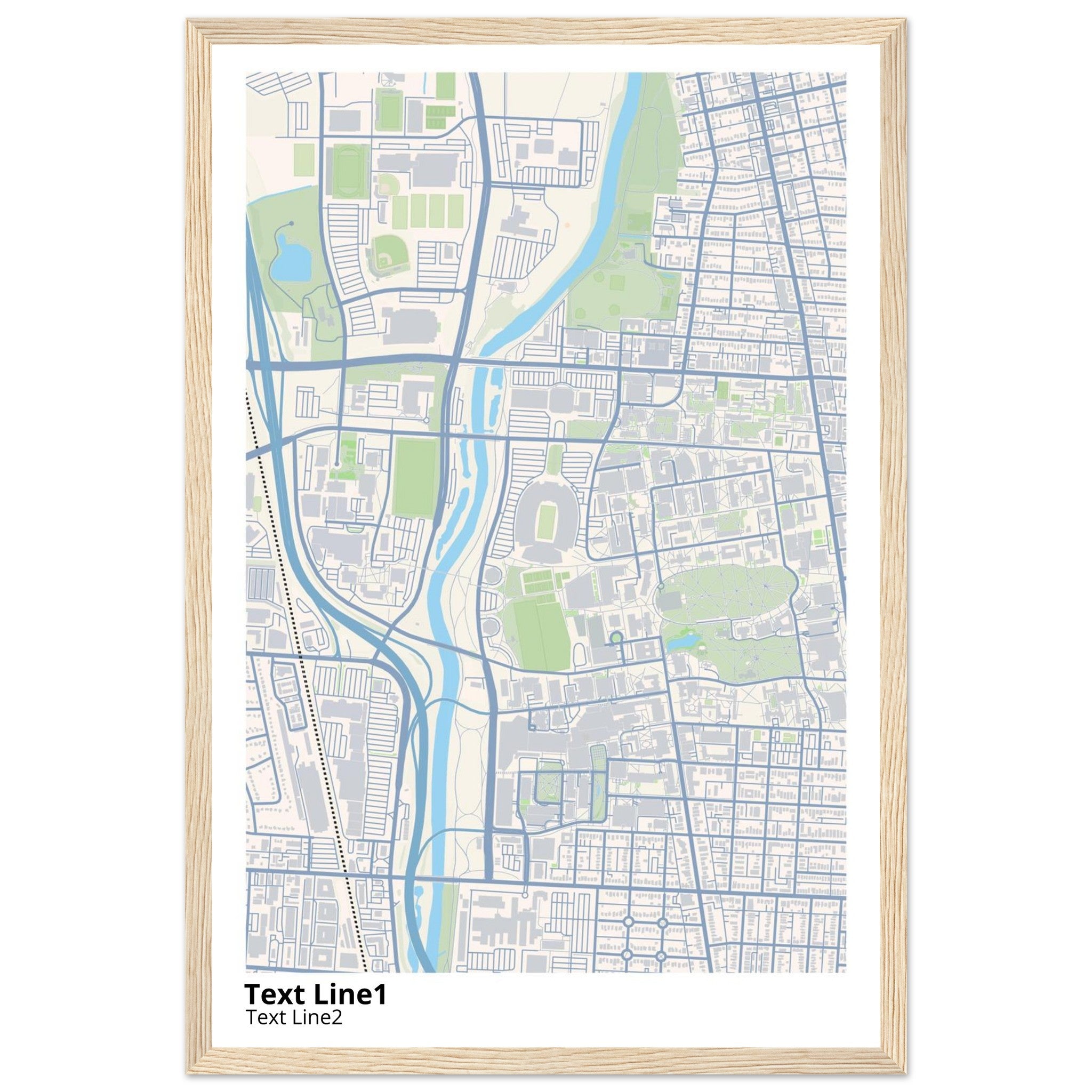 Ohio State University (Main Site) Campus Map Poster | Graduation Gift - Ink And Atlas