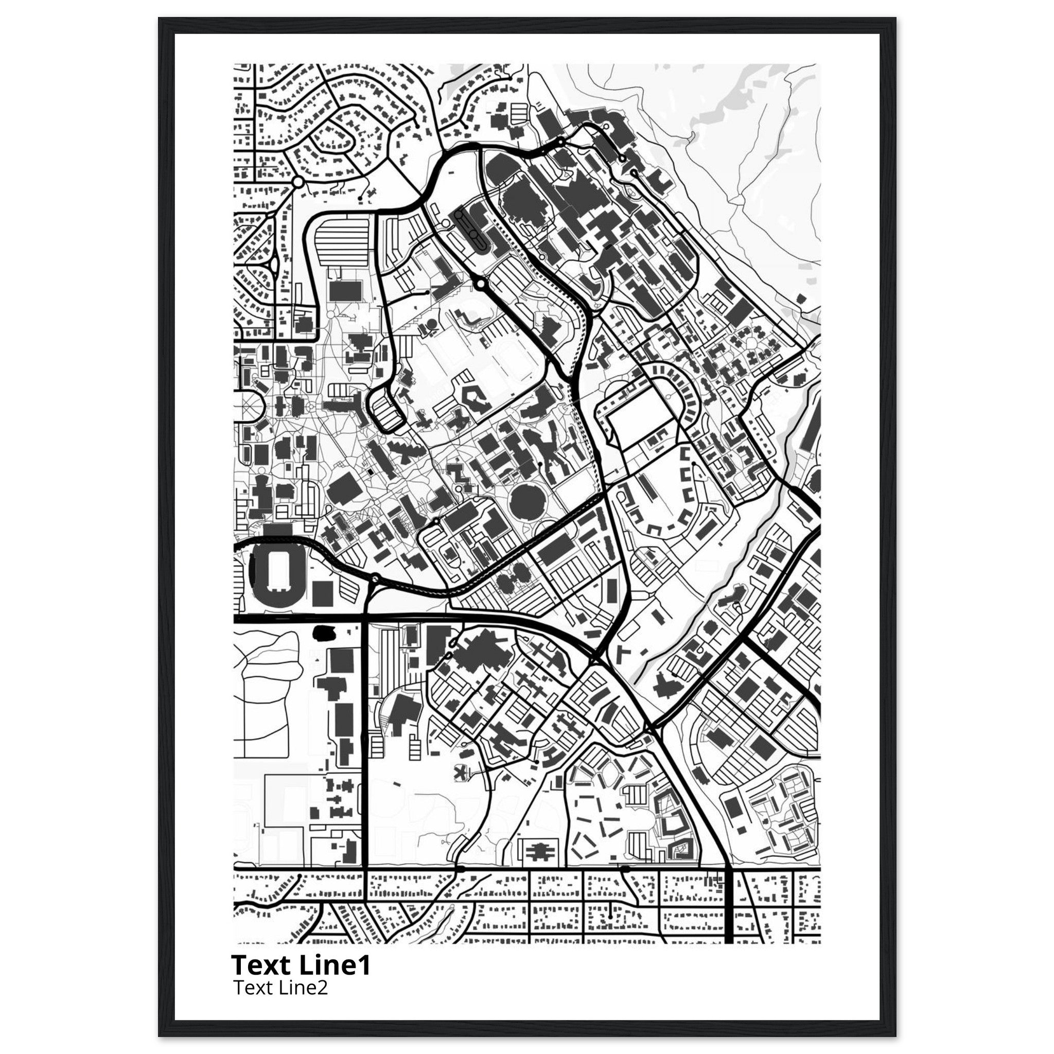 University of Utah Campus Map Poster | Graduation Gift - Ink And Atlas