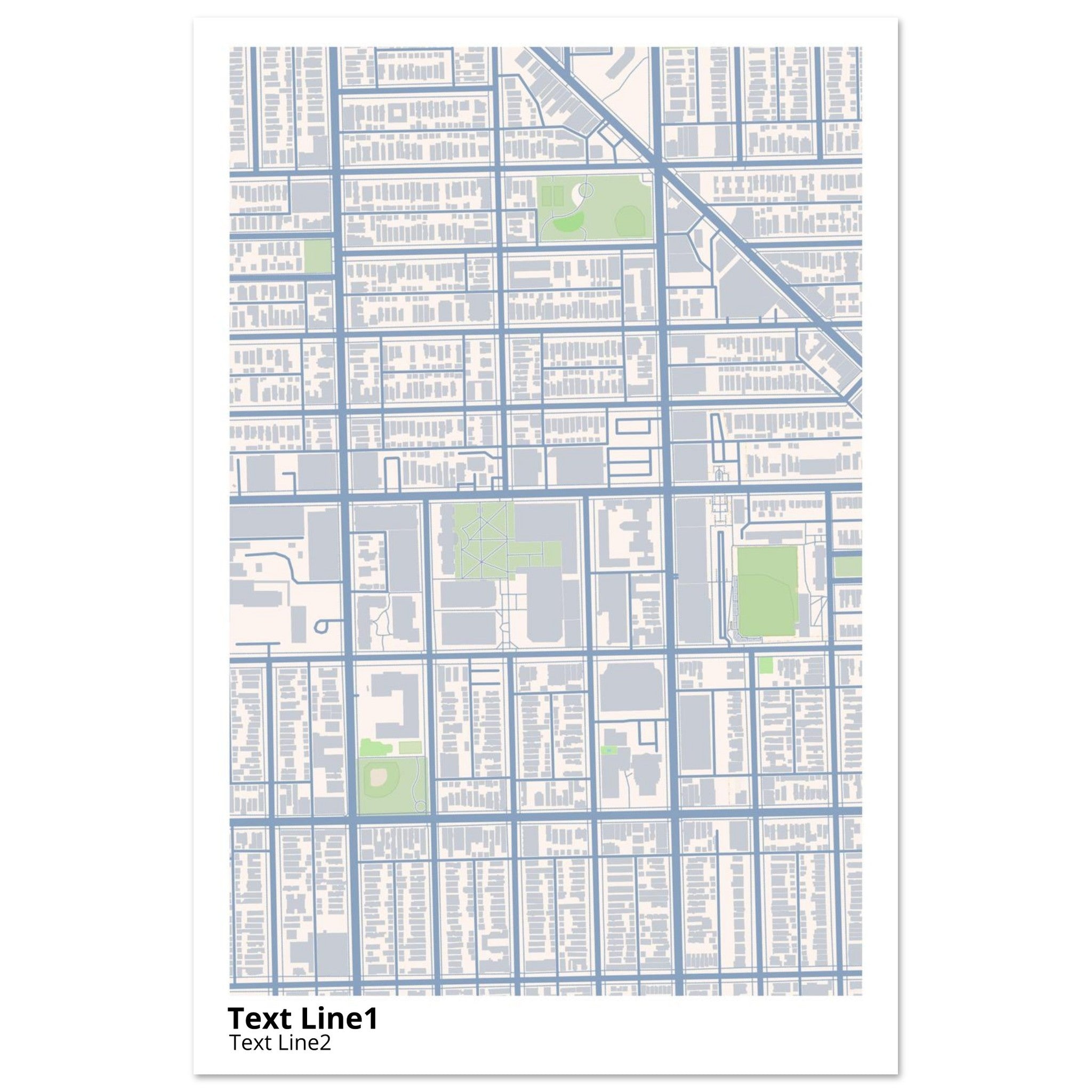 depaul university campus map poster