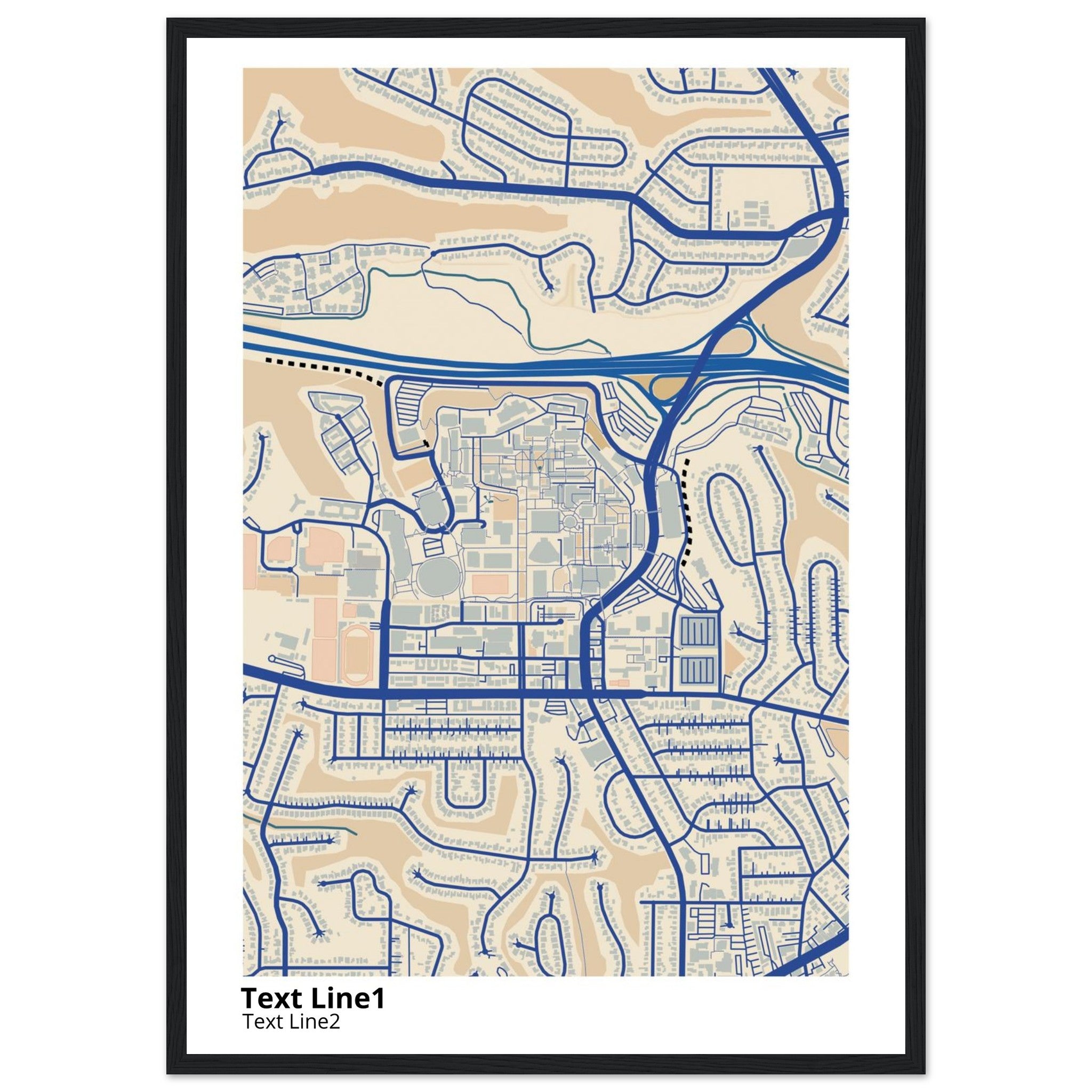 san diego state university campus map poster