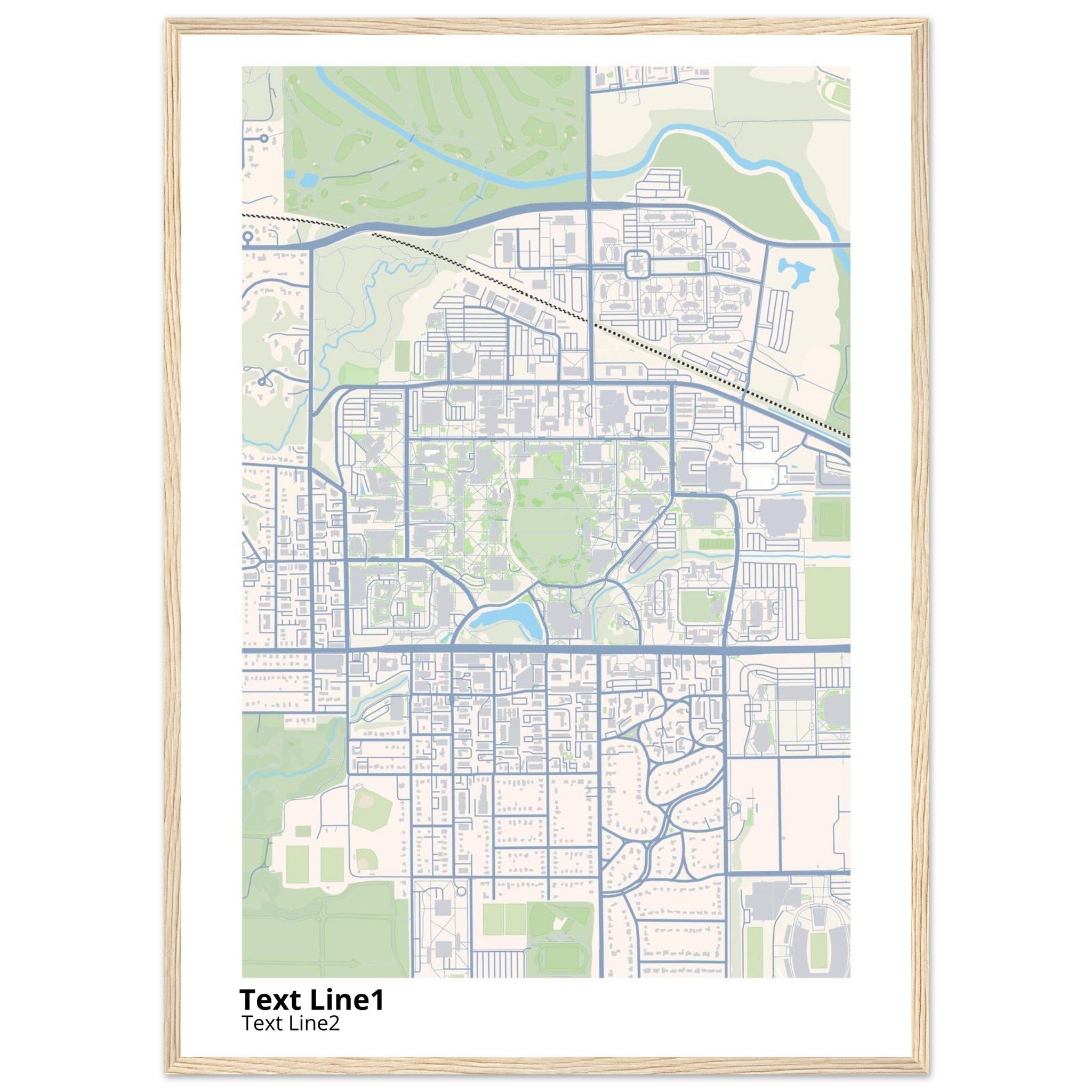 iowa state university campus map poster