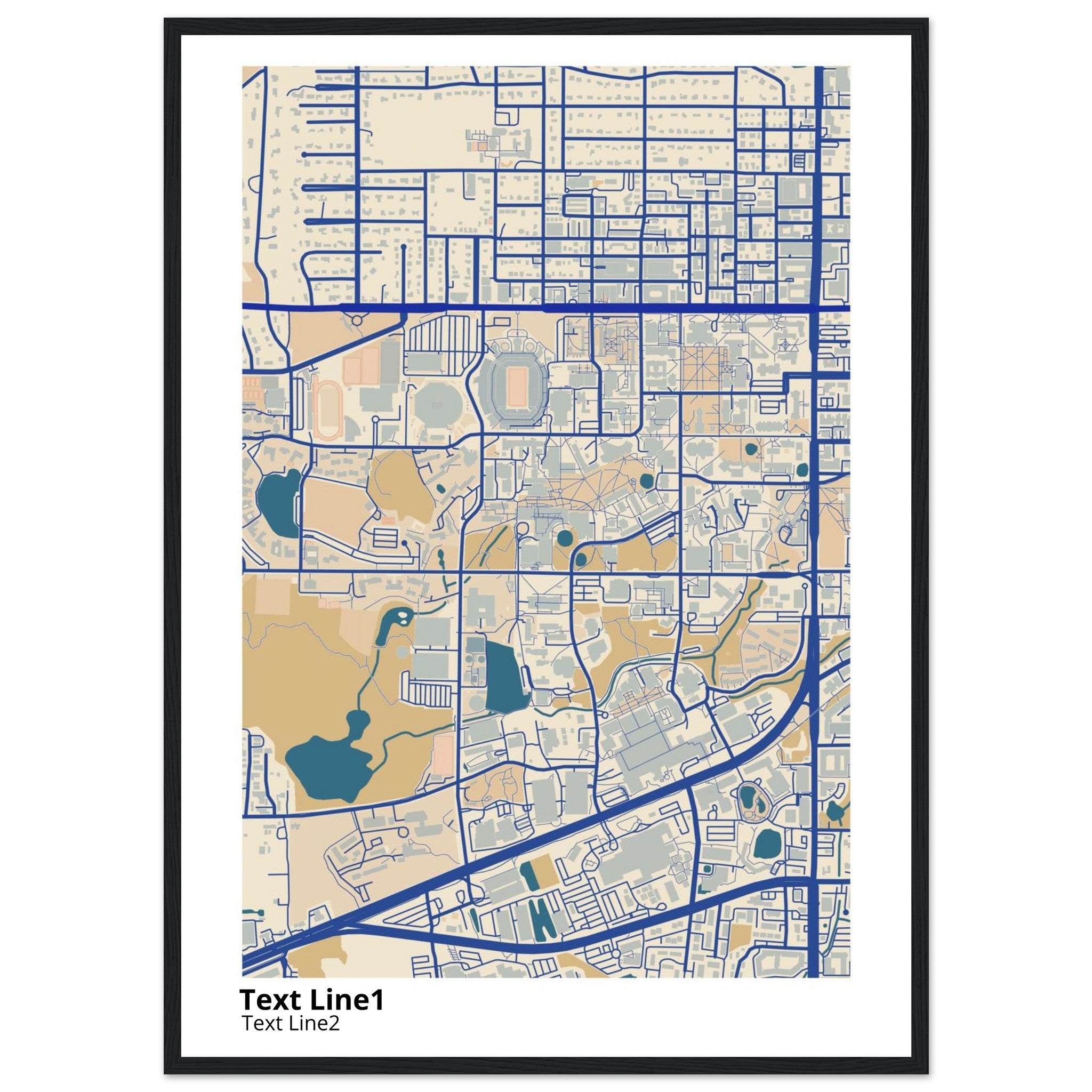 university of florida campus map poster
