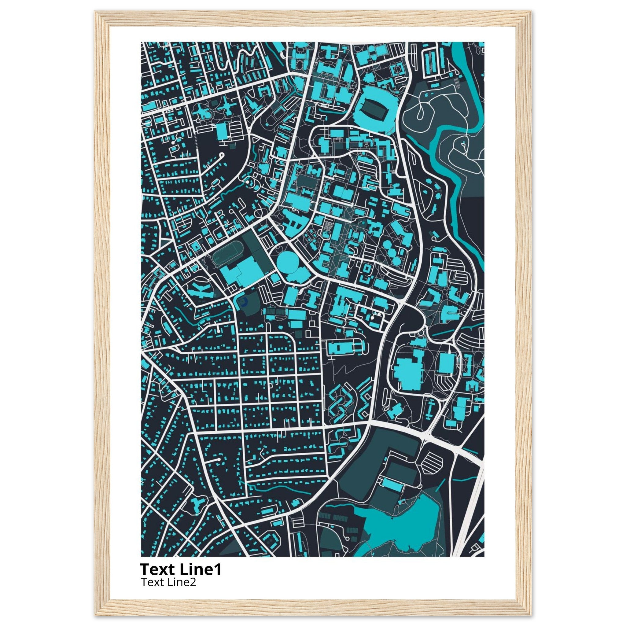 university of georgia campus map poster
