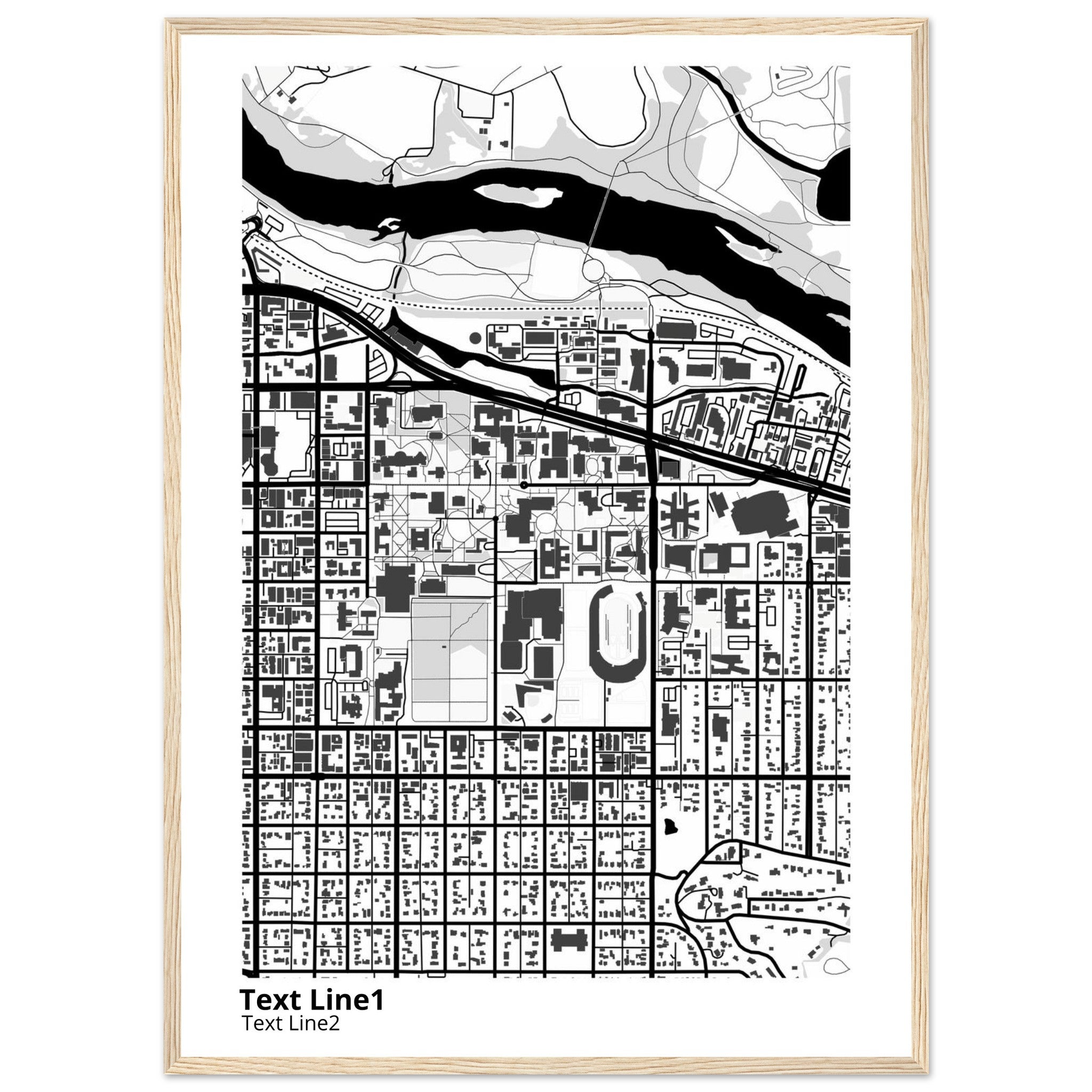 University of Oregon Campus Map Poster | Graduation Gift - Ink And Atlas