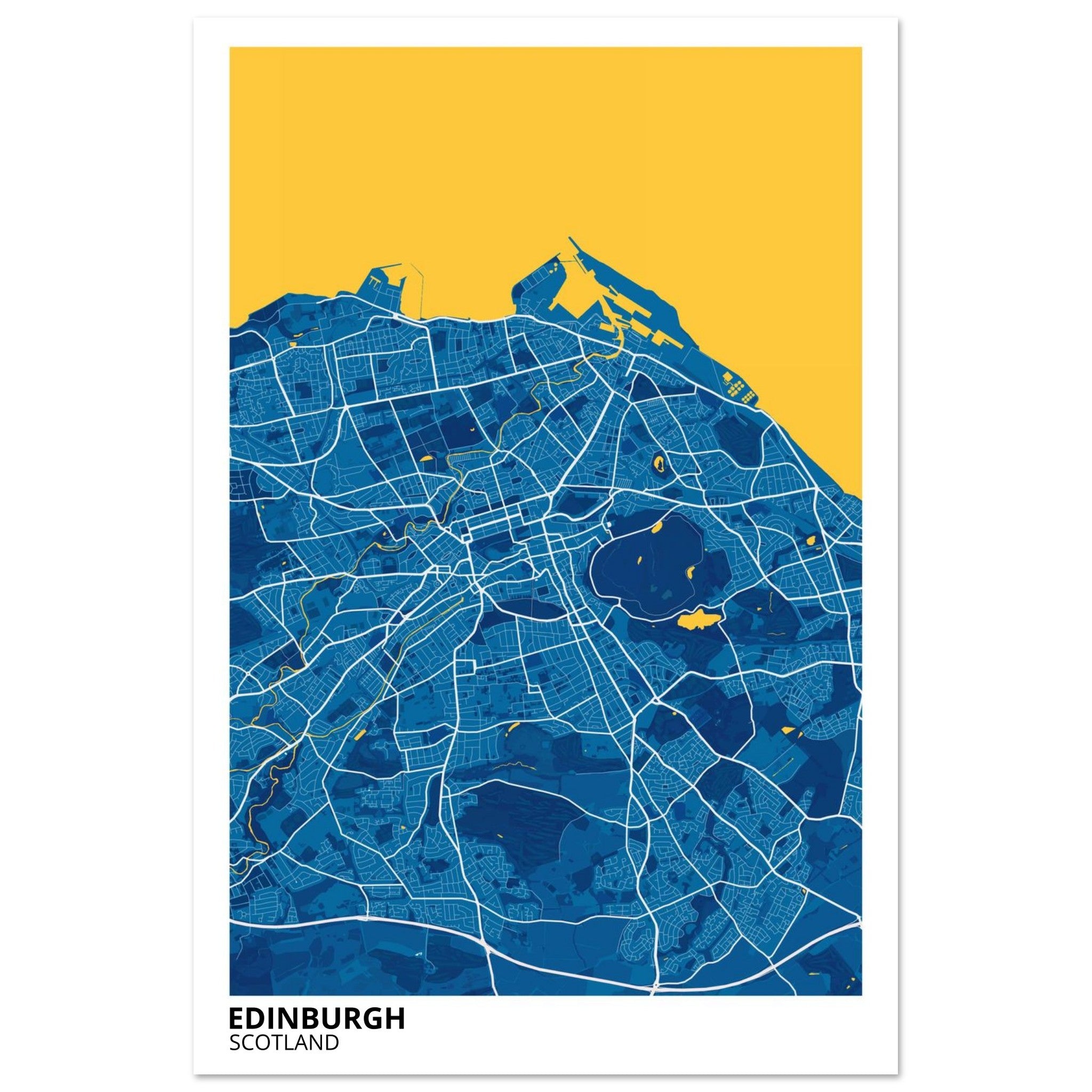Edinburgh Scotland City Map Poster | Custom Map Art Print - Ink And Atlas