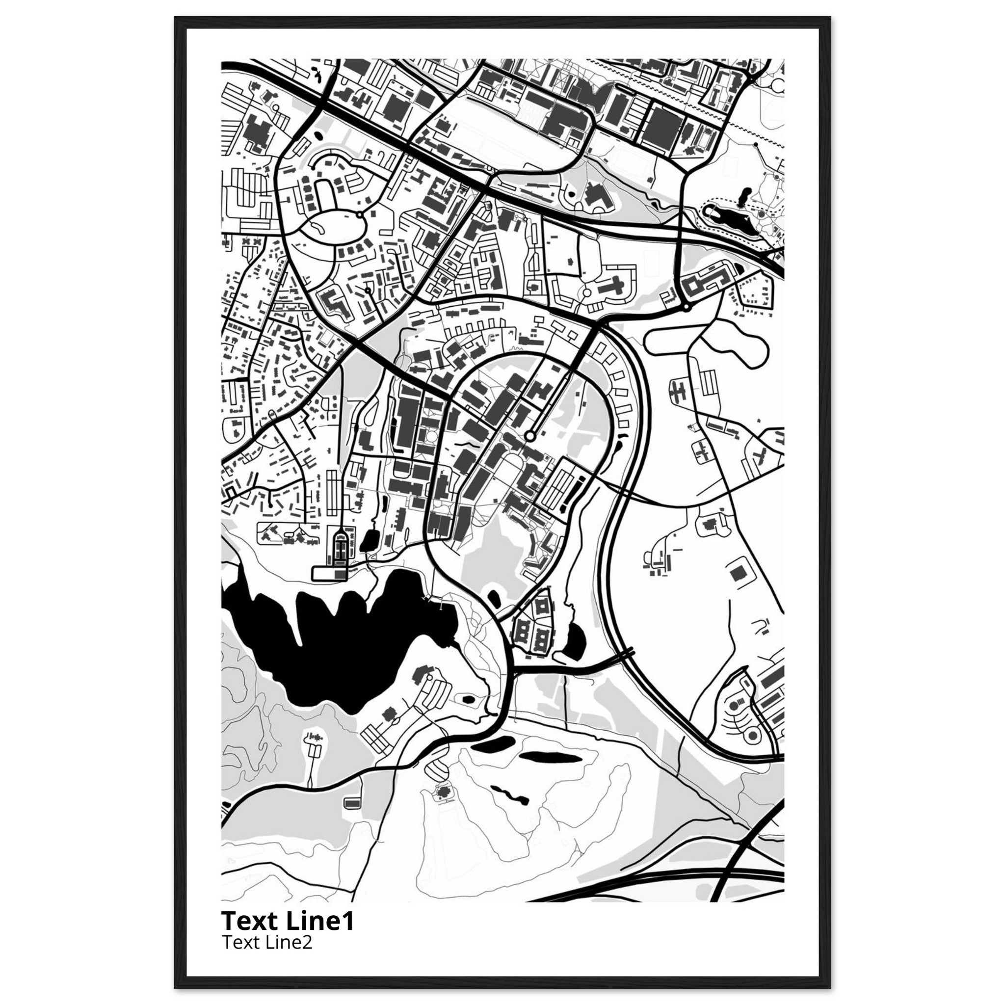 North Carolina State University Raleigh Campus Map Poster | Alumni Gift - Ink And Atlas