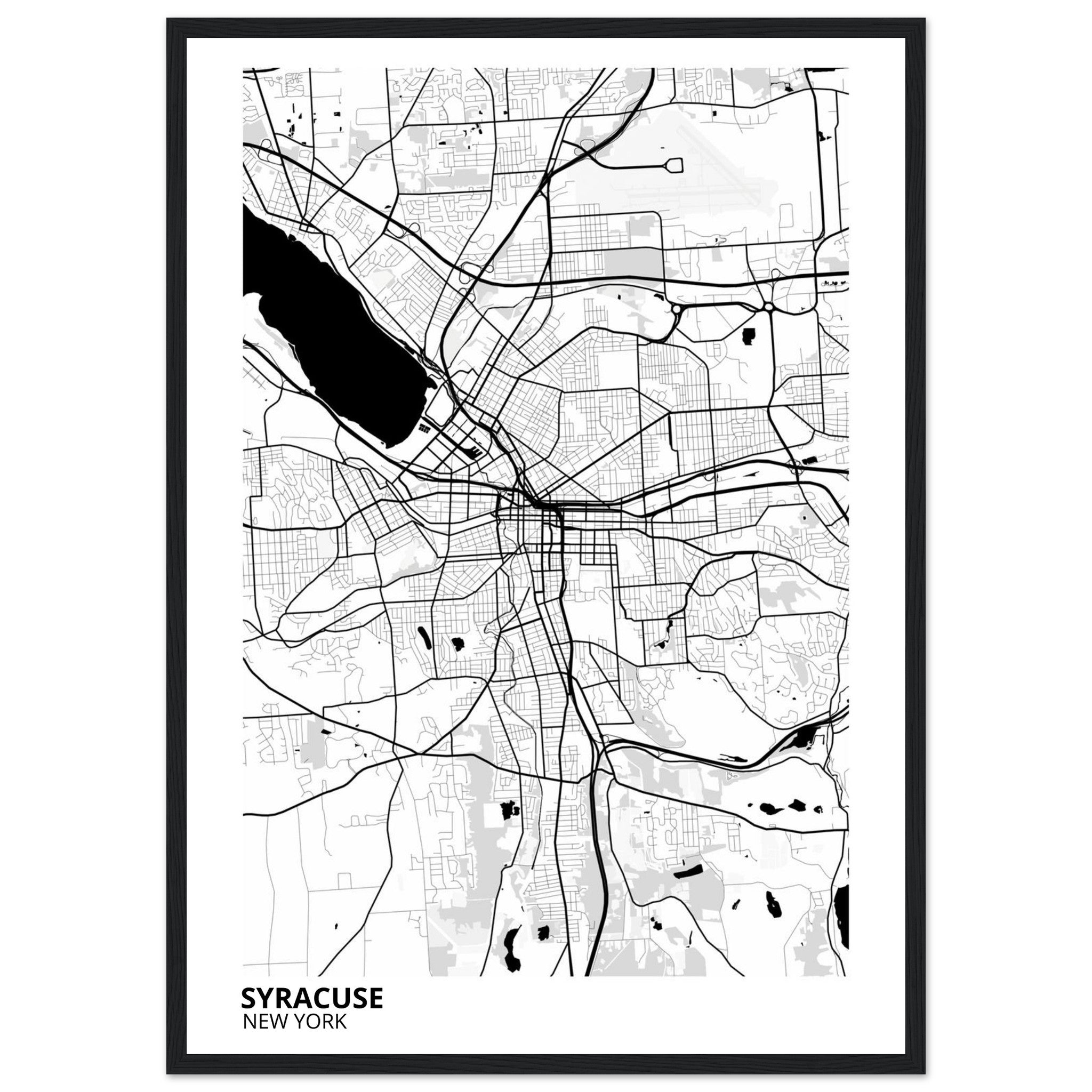 Syracuse New York City Map Poster | Custom Map Art Print - Ink And Atlas