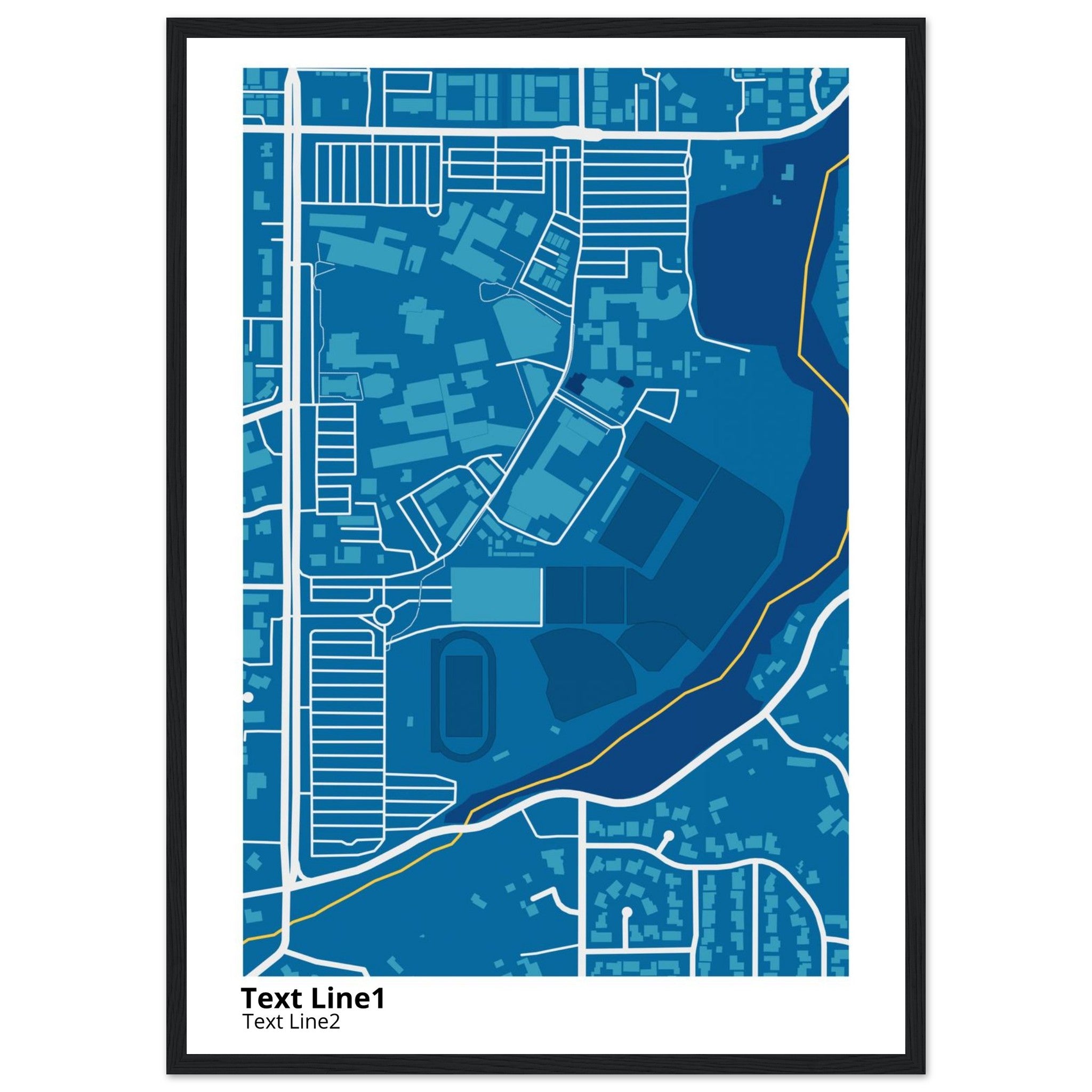 american river college campus map poster