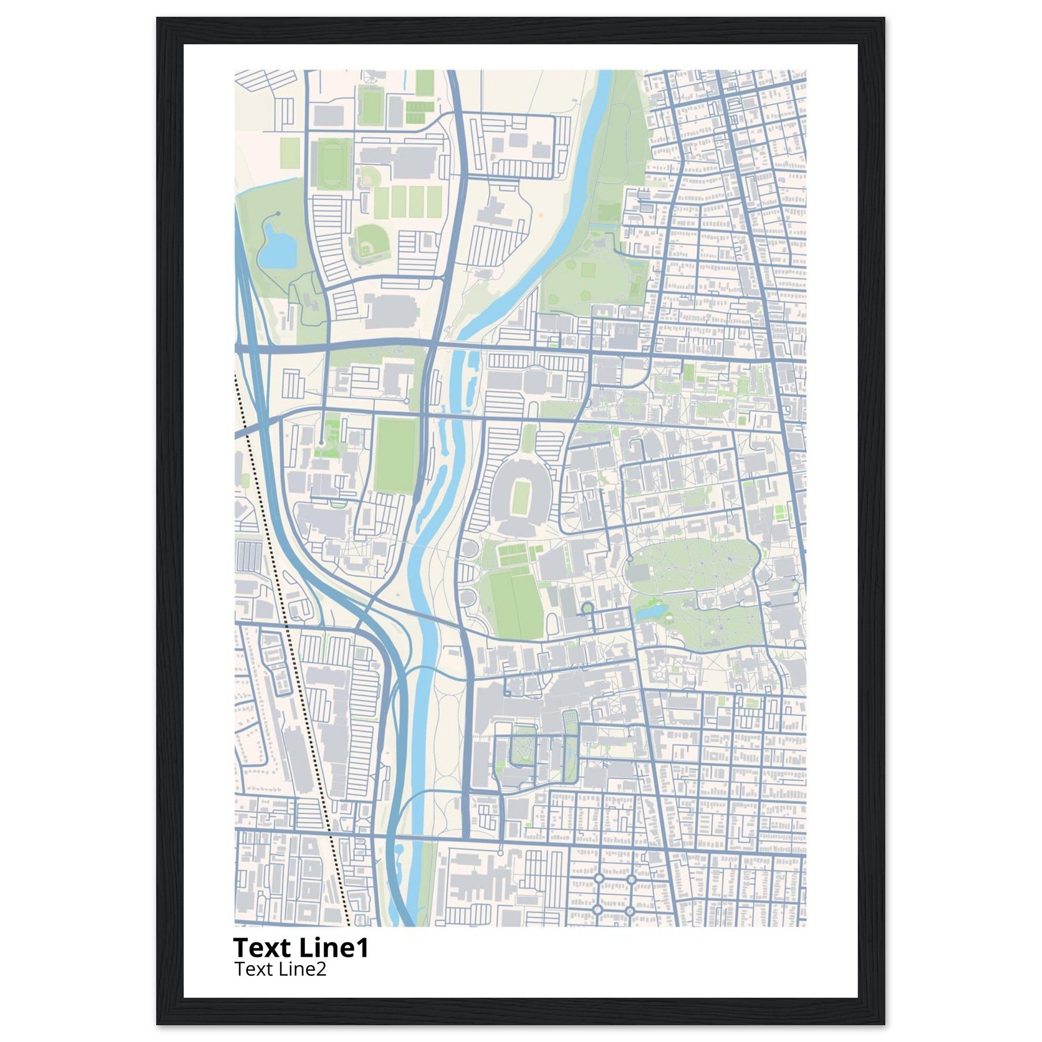 Ohio State University (Main Site) Campus Map Poster | Graduation Gift - Ink And Atlas